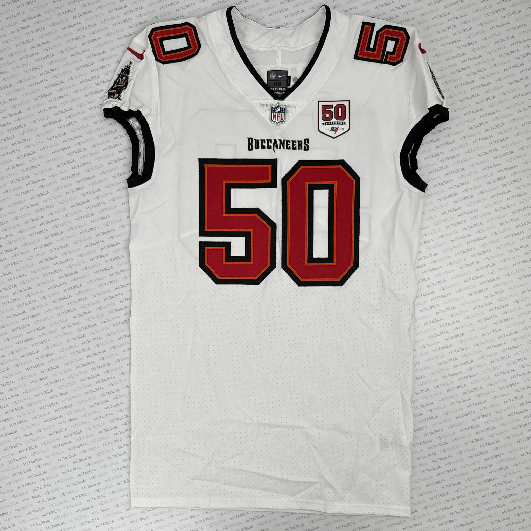 #50 Vea White Game-Issued Jersey