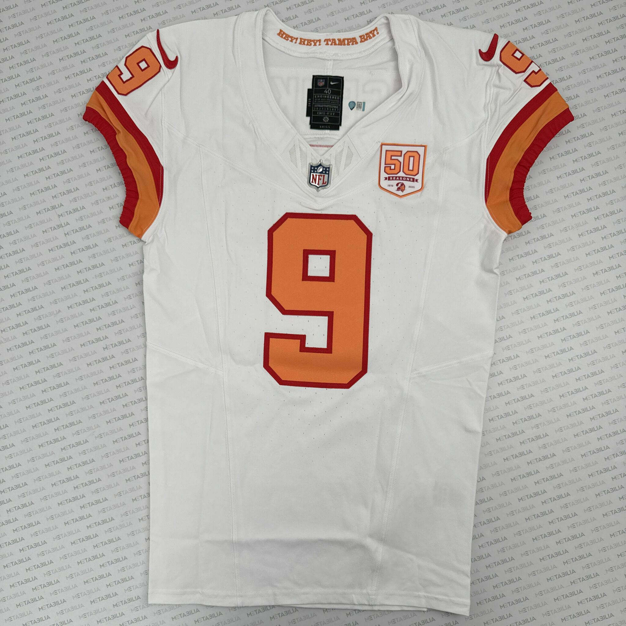 #9 Egbuka Rookie Season White 1976 Game-Issued Jersey