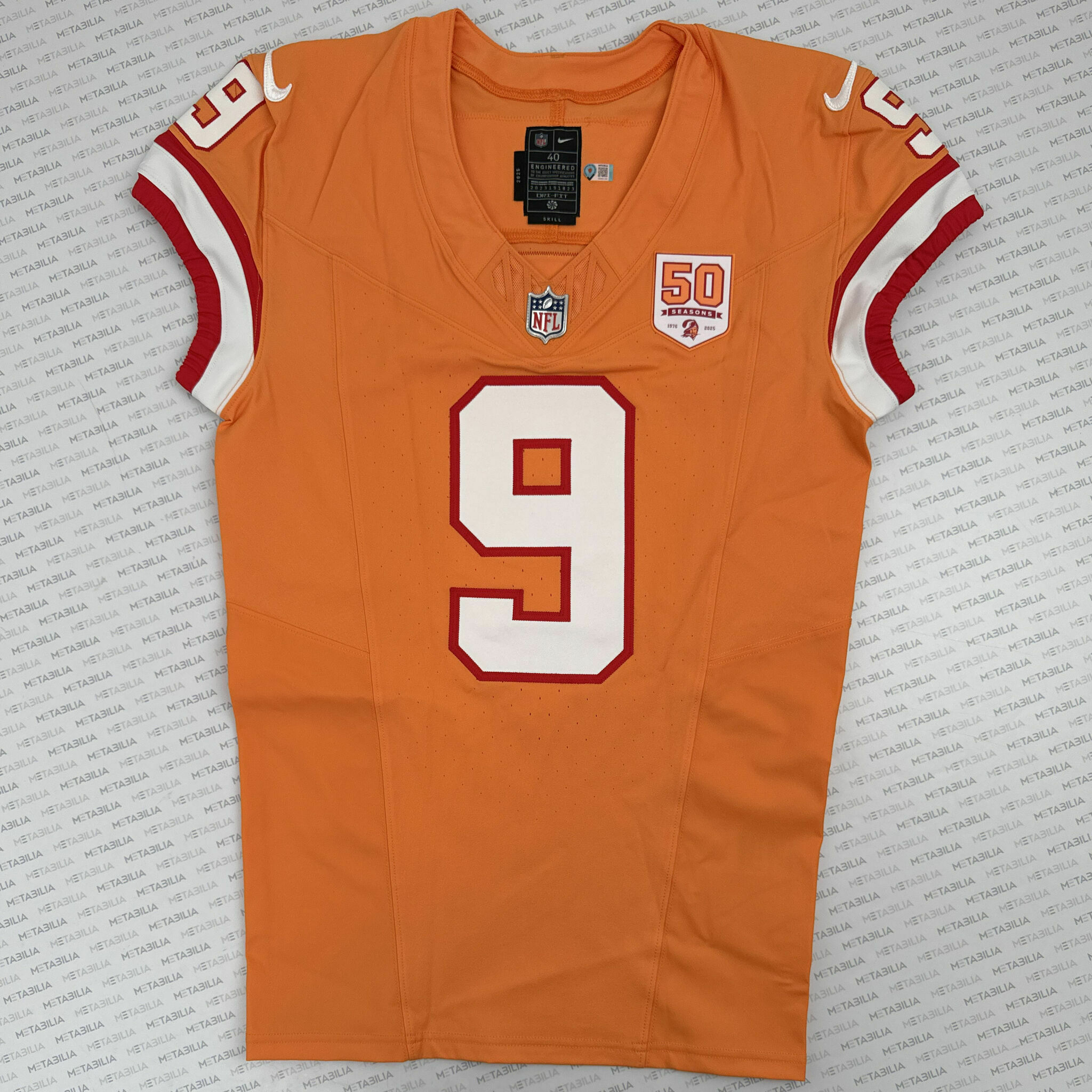 #9 Egbuka Creamsicle Rookie Season Game-Issued Jersey