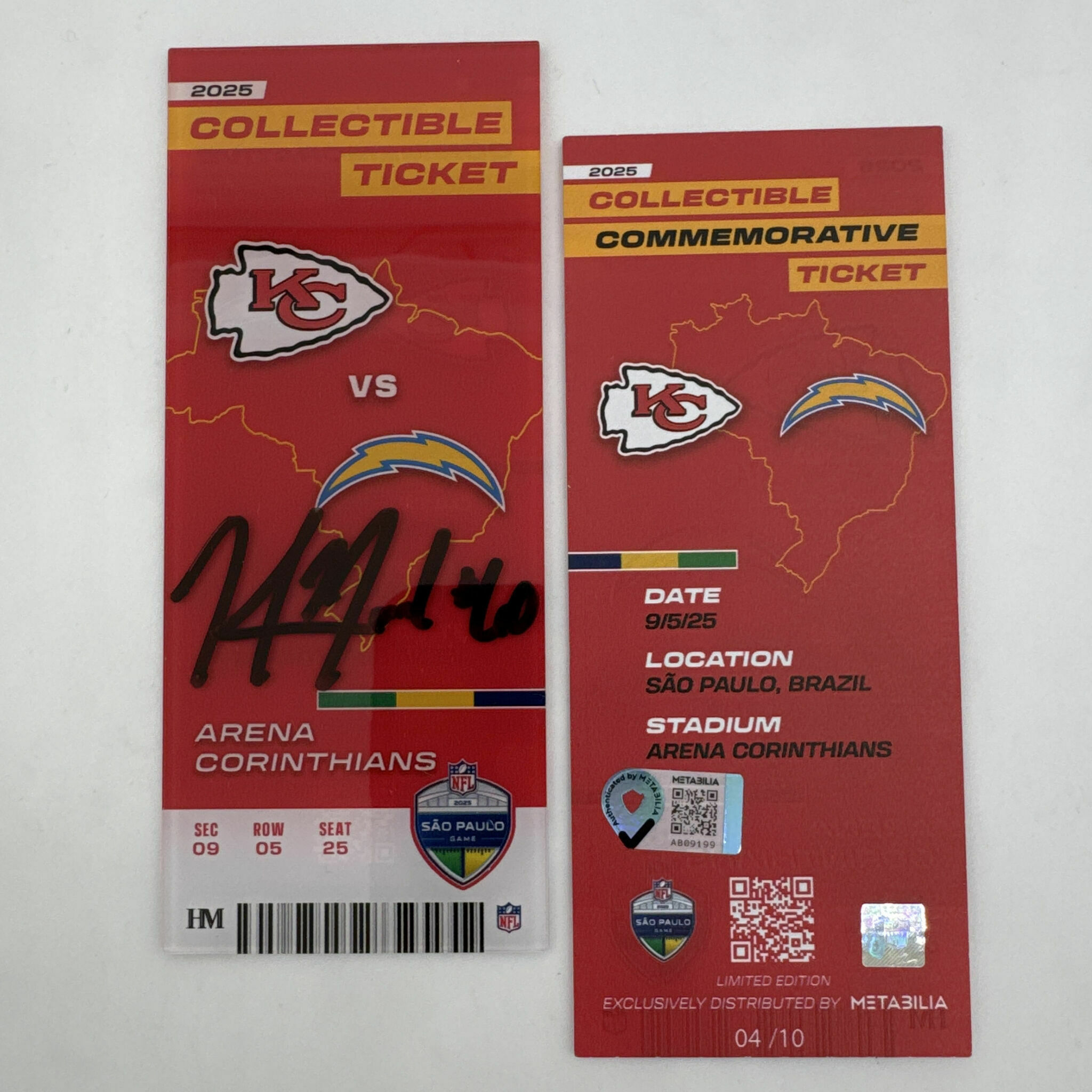Hunter Nourzad Signed Week 1 Commemorative Ticket