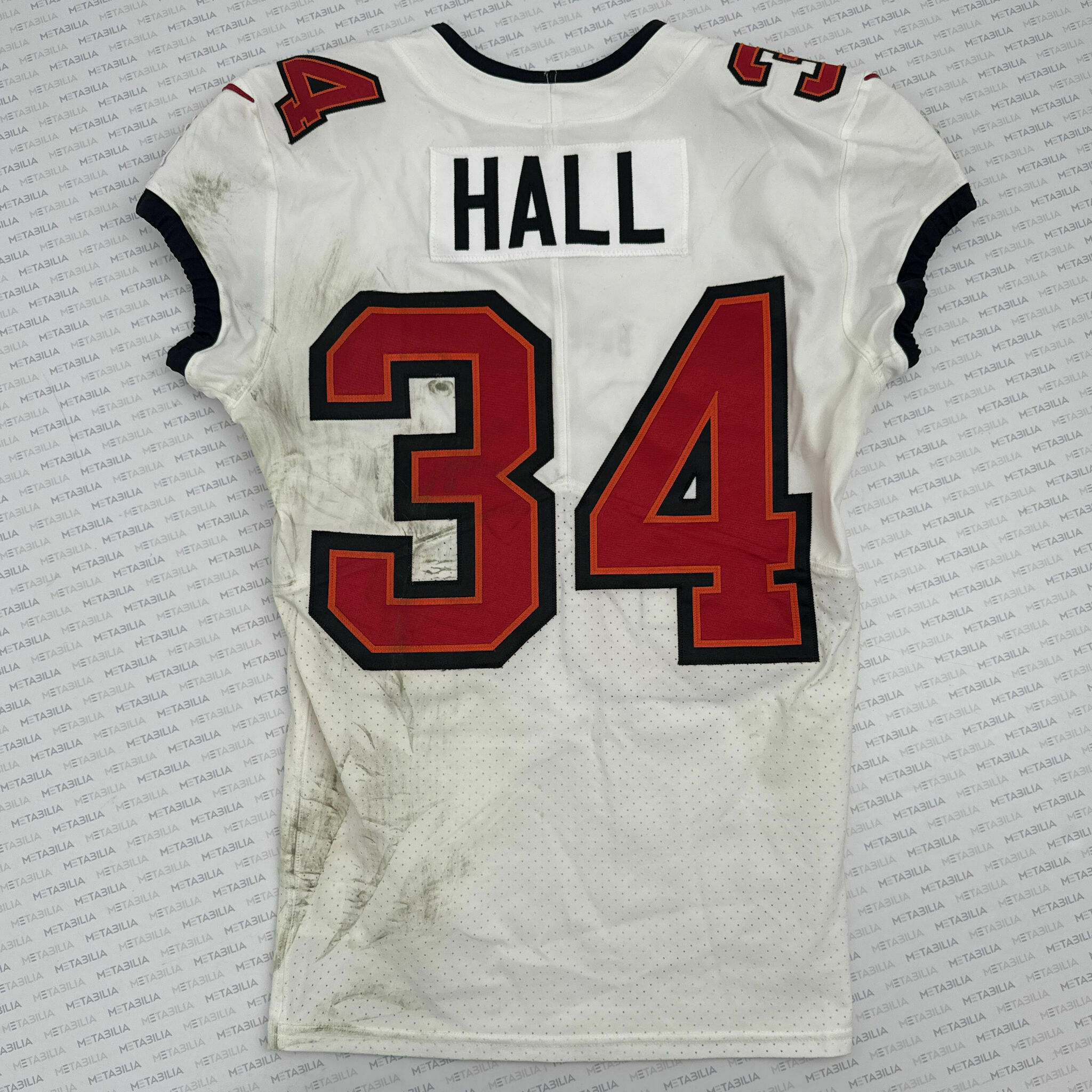 #34 Hall PS3 Game-Worn Jersey vs Bills