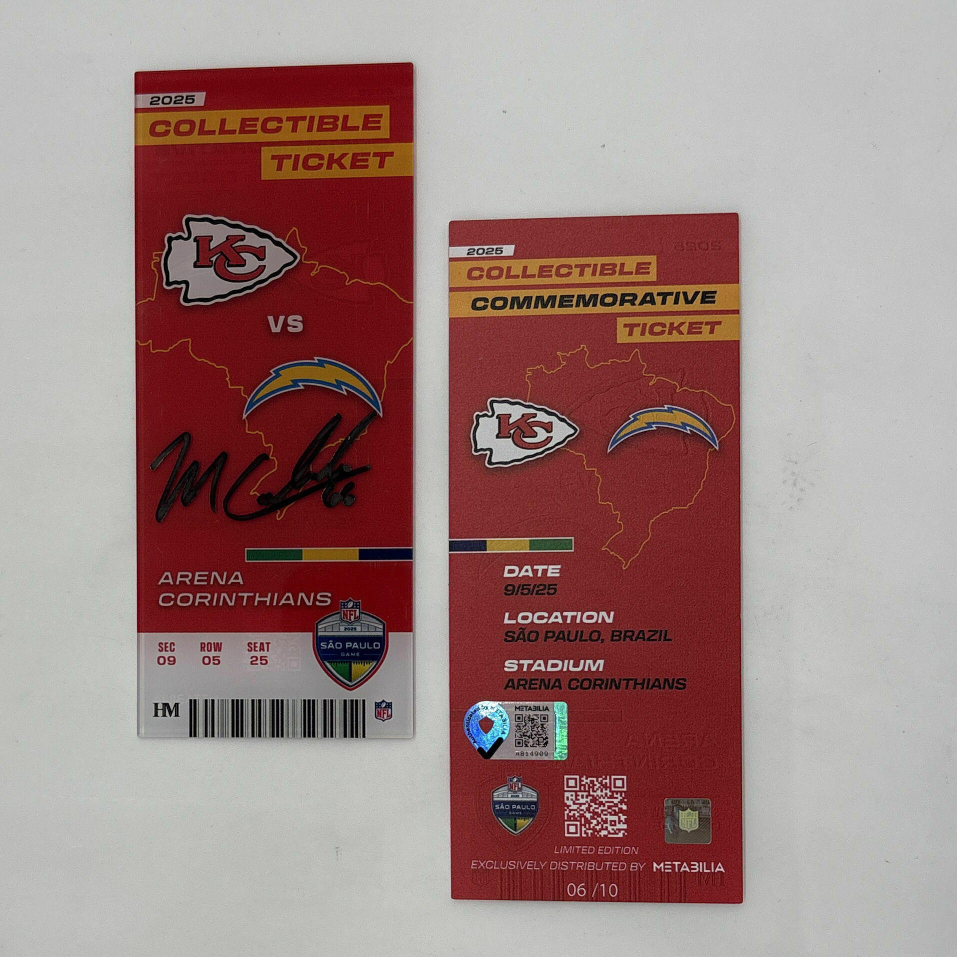Mike Caliendo Signed Week 1 Commemorative Ticket 2025