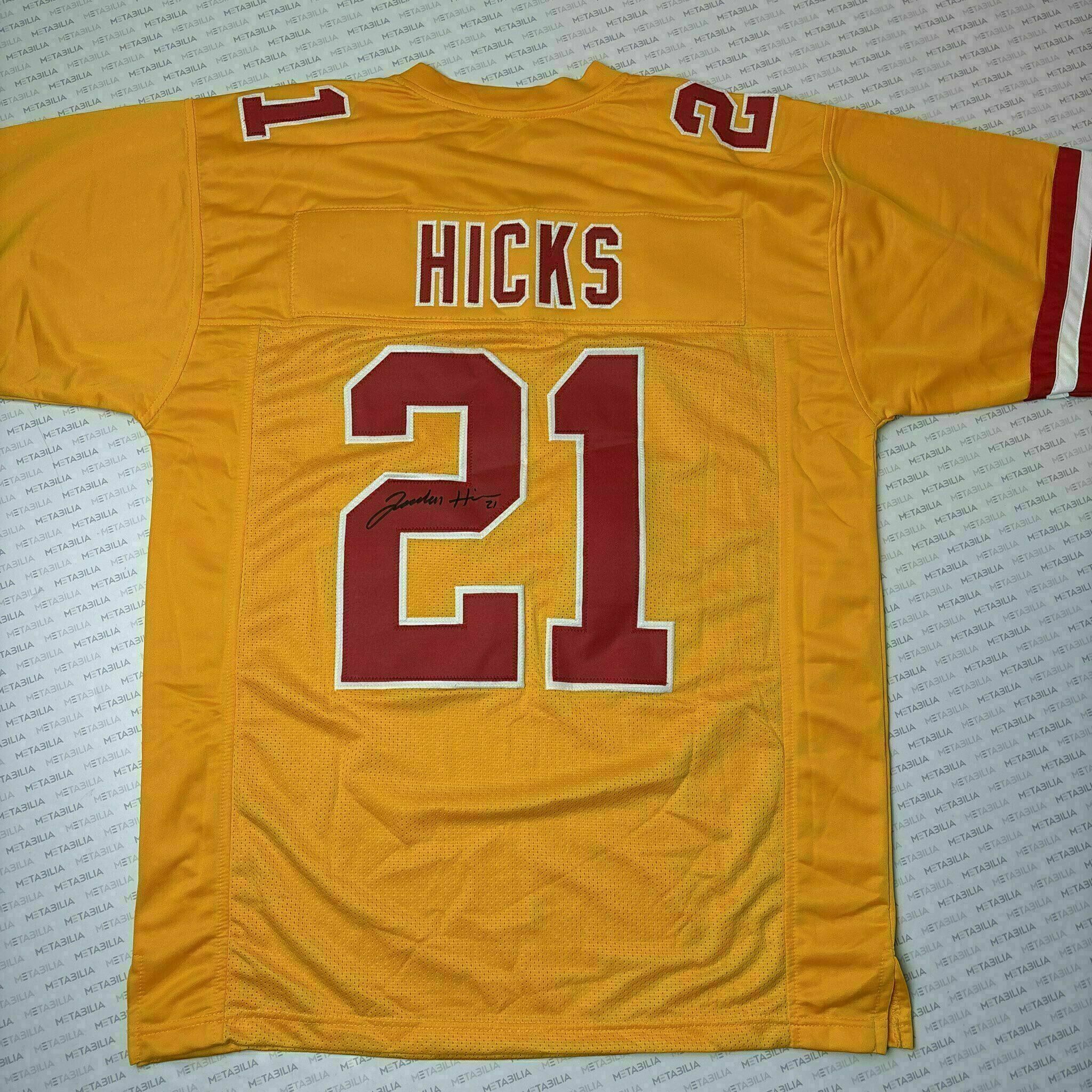 Jaden Hicks Signed Yellow Custom Jersey