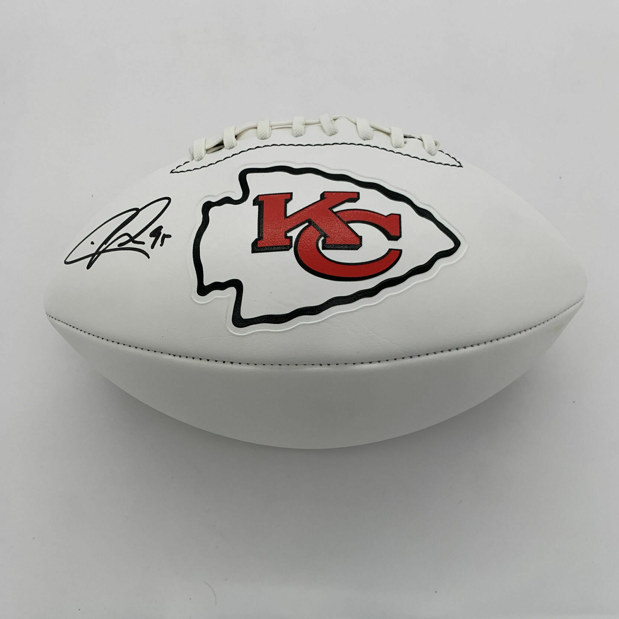 Chris Jones Signed Logo Ball