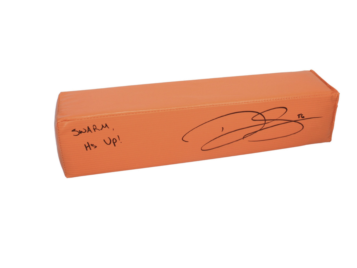 Dalton Schultz Autographed Swarm H's Up End Zone Pylon Beckett Witnessed LE 1/25