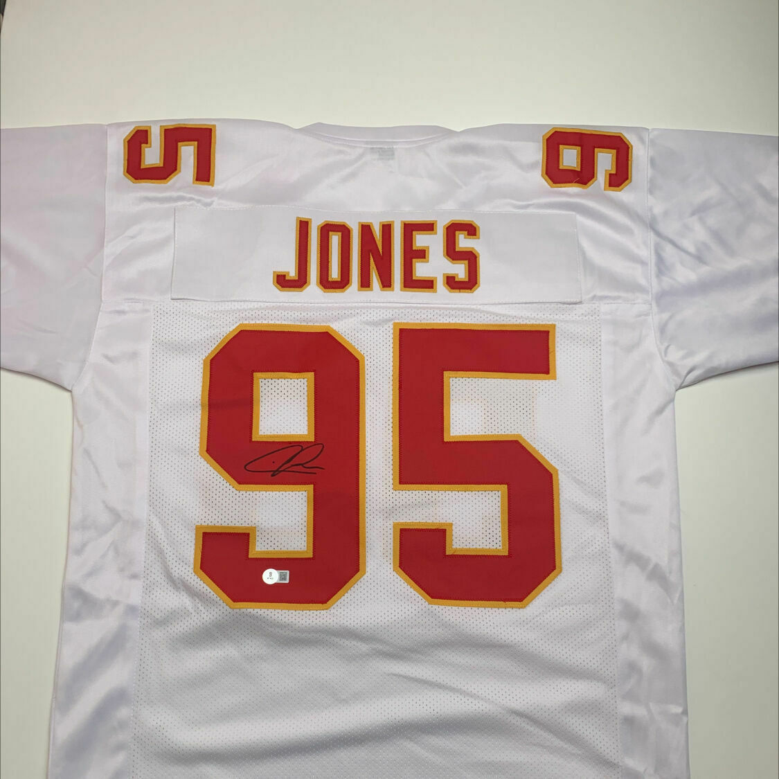 Chris Jones Signed White Custom Jersey