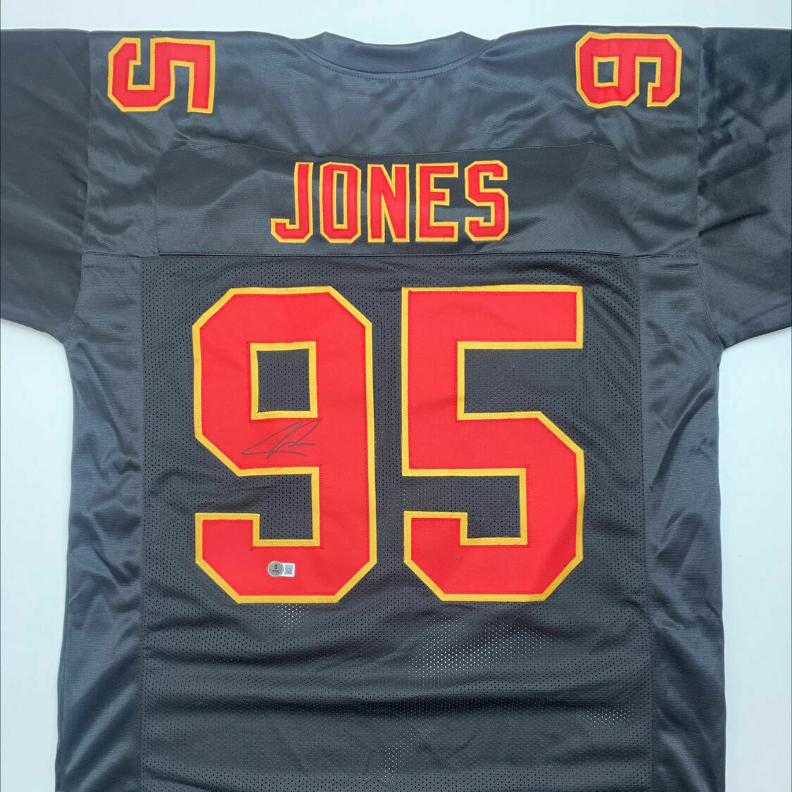 Chris Jones Signed Black Custom Jersey