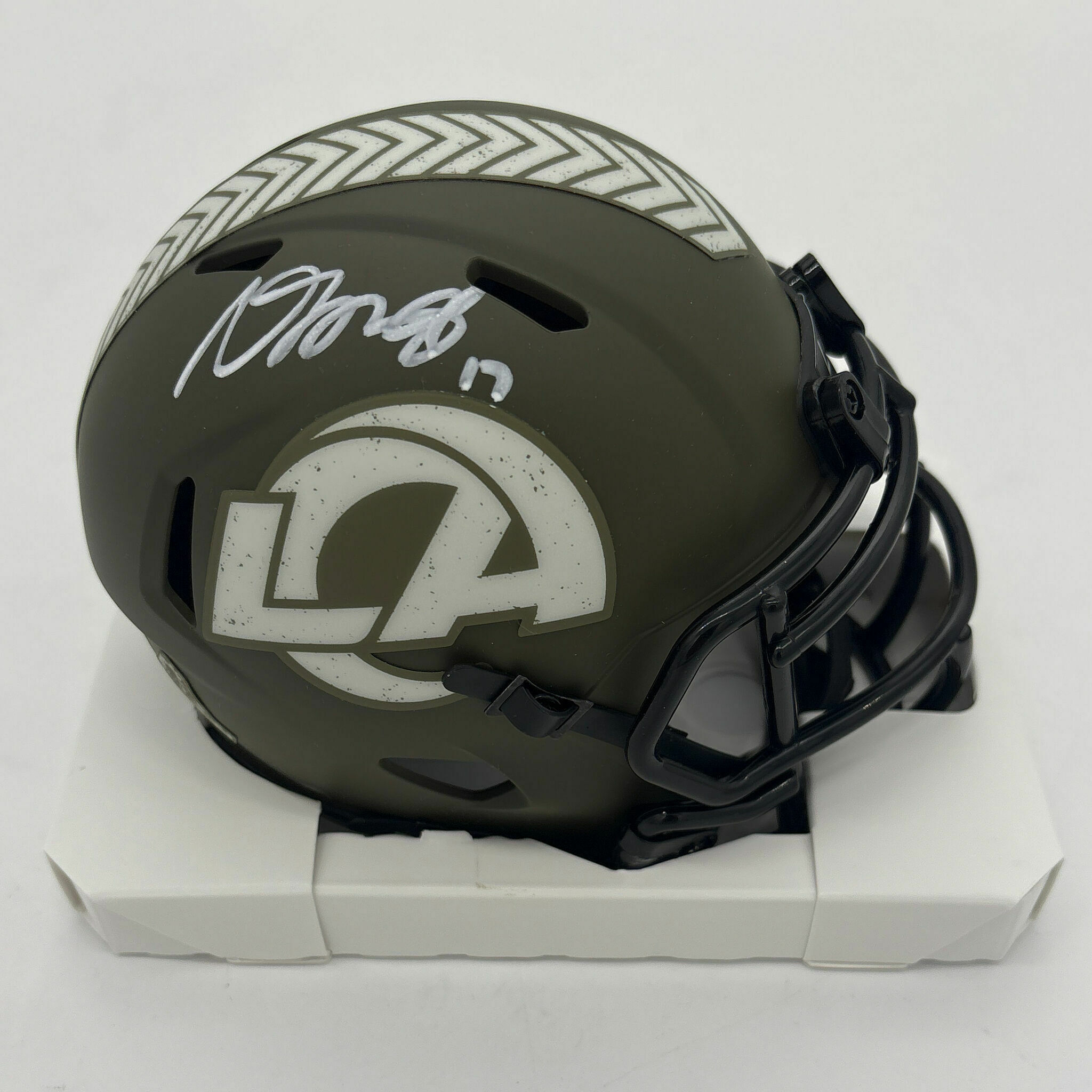 Davante Adams Signed Green STS Mini Helmet