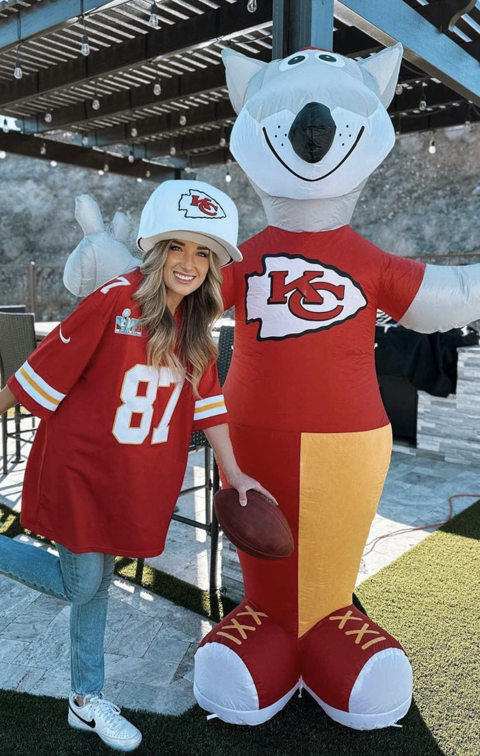 Oversized Super Fan Hat in Yellow Kansas City Chiefs (Great Gift!)