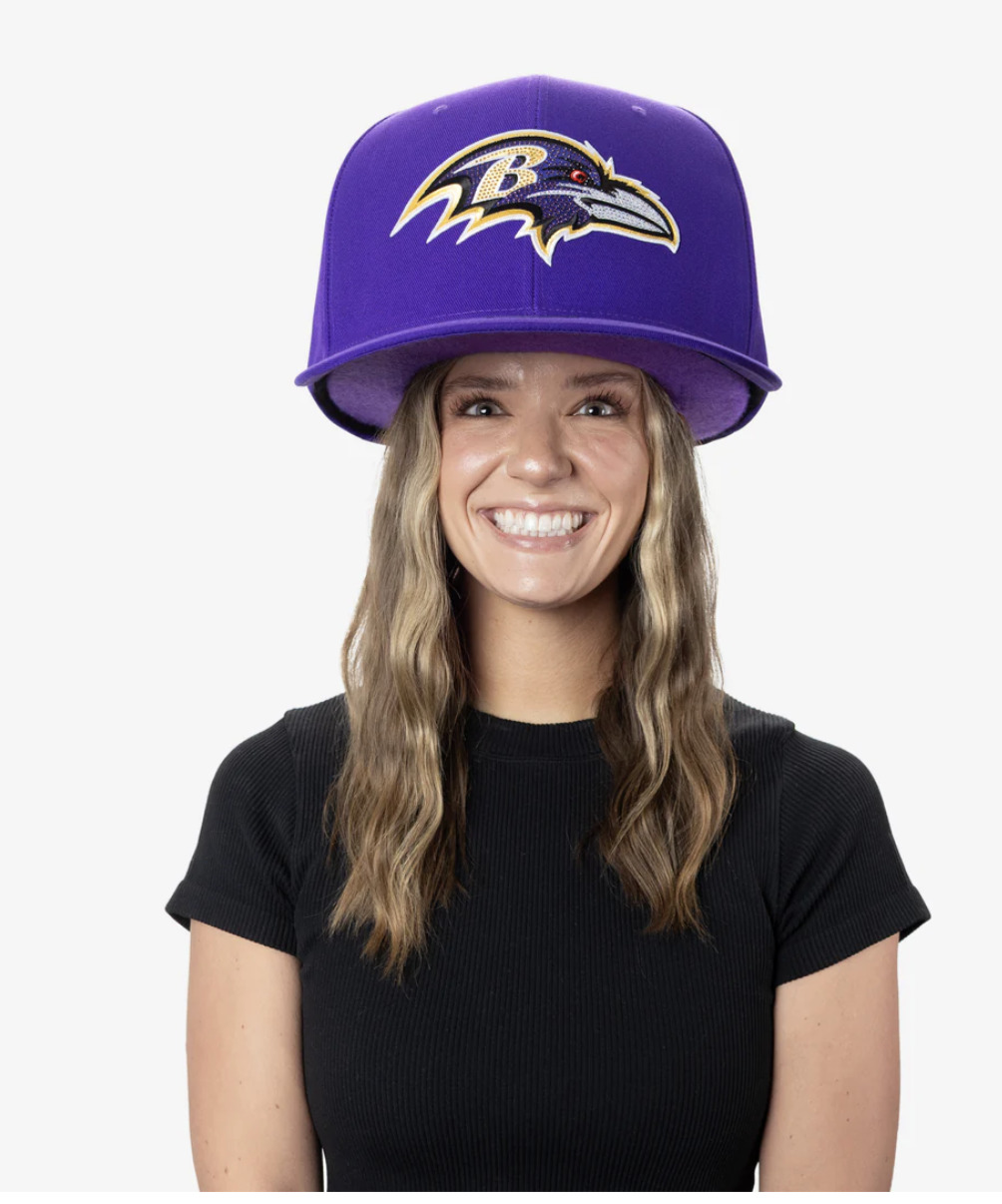 Oversized Super Fan Hat in Black Ravens (Fun Gift / Great for Autographs)