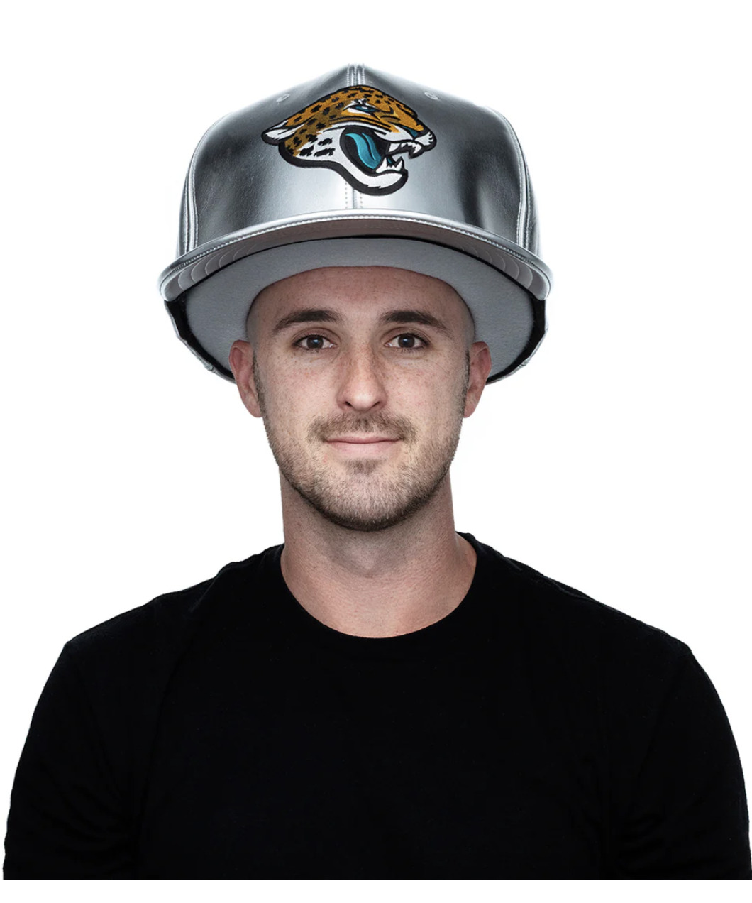 Oversized Super Fan Hat in Silver Chrome Jaguars (Fun Gift idea!)
