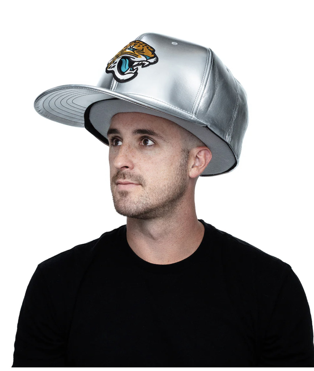 Oversized Super Fan Hat in Silver Chrome Jaguars (Fun Gift idea!)