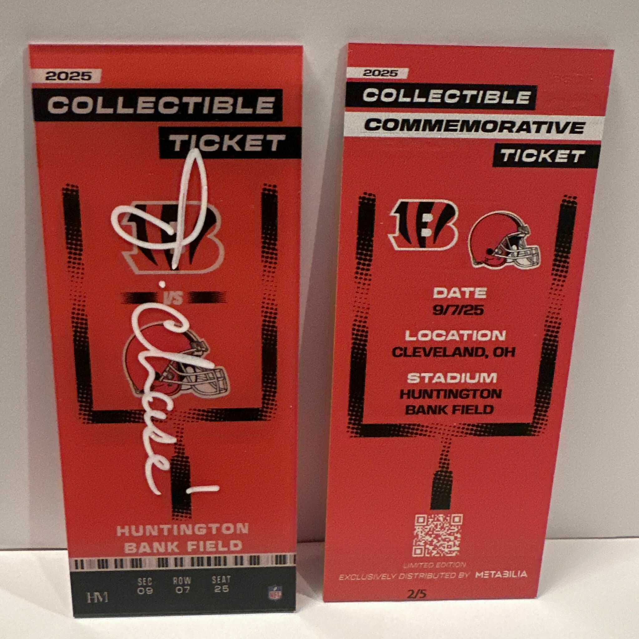 Ja'Marr Chase Signed Commemorative Ticket - Wk1 vs Browns