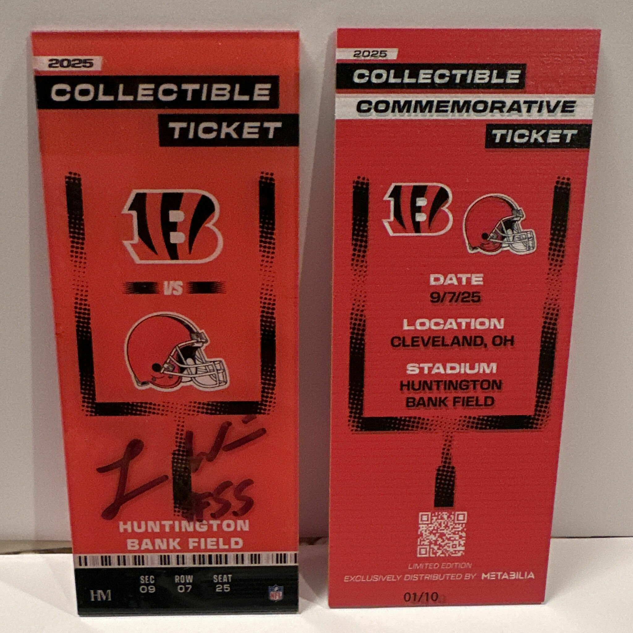 Logan Wilson Signed Commemorative Ticket - Wk1 vs Browns