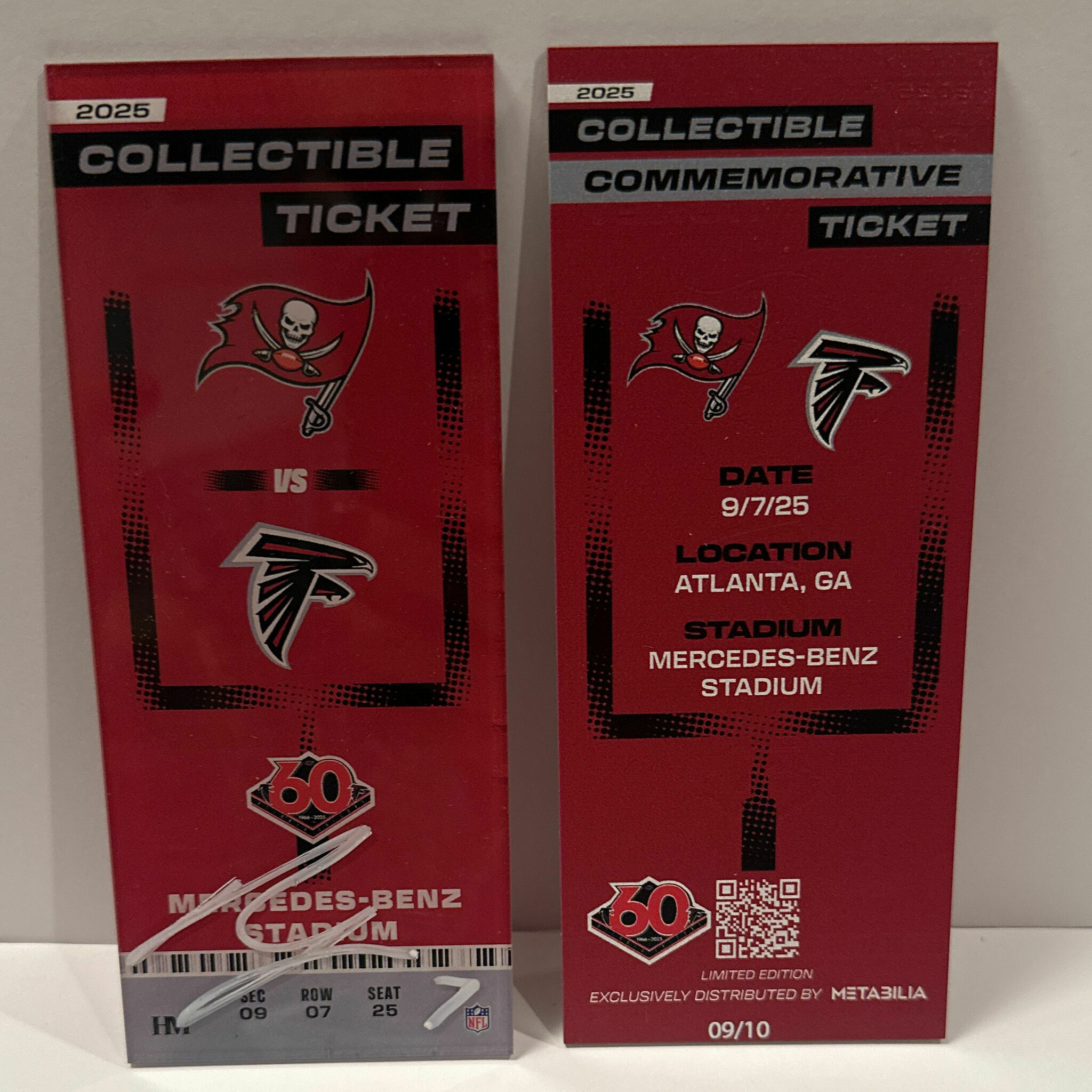 Bijan Robinson Signed Commemorative Ticket - Wk1 vs Bucs