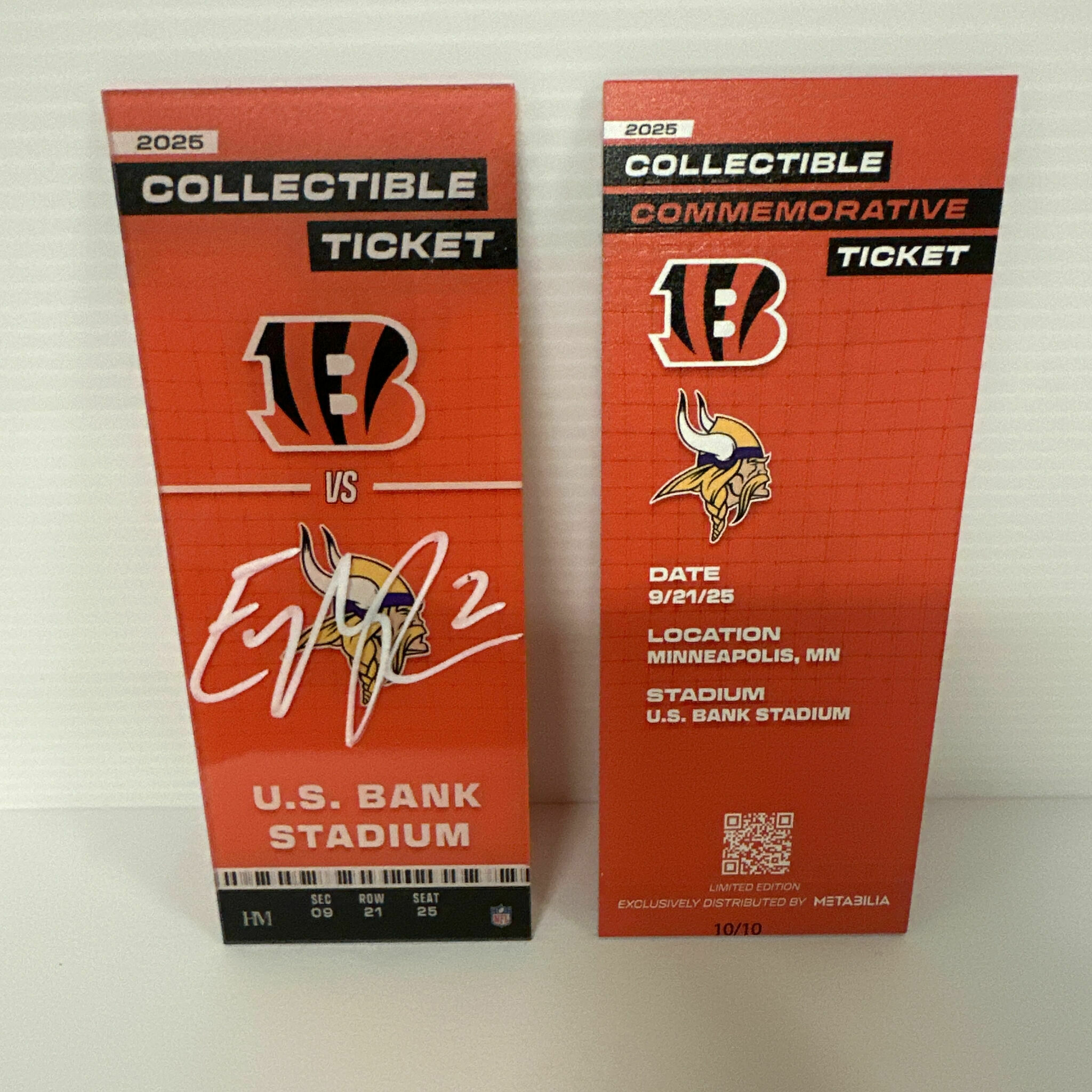 Evan McPherson Signed Commemorative Ticket - Wk3 vs Vikings