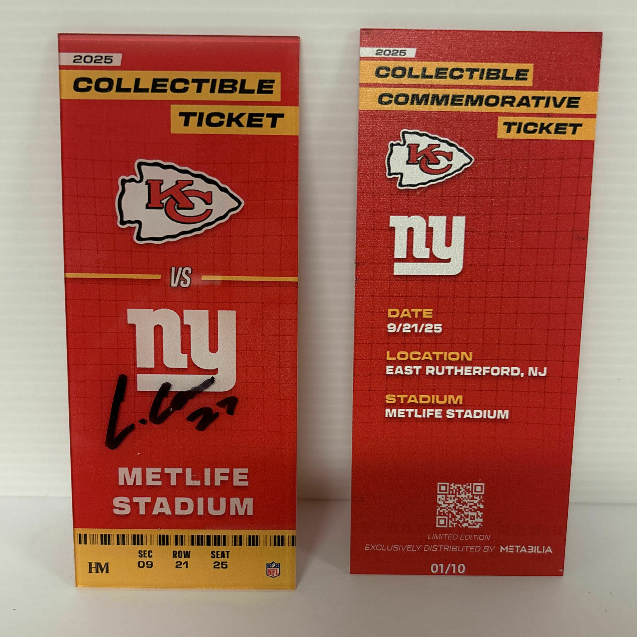 Chamarri Conner Signed Commemorative Ticket - Wk3 vs Giants