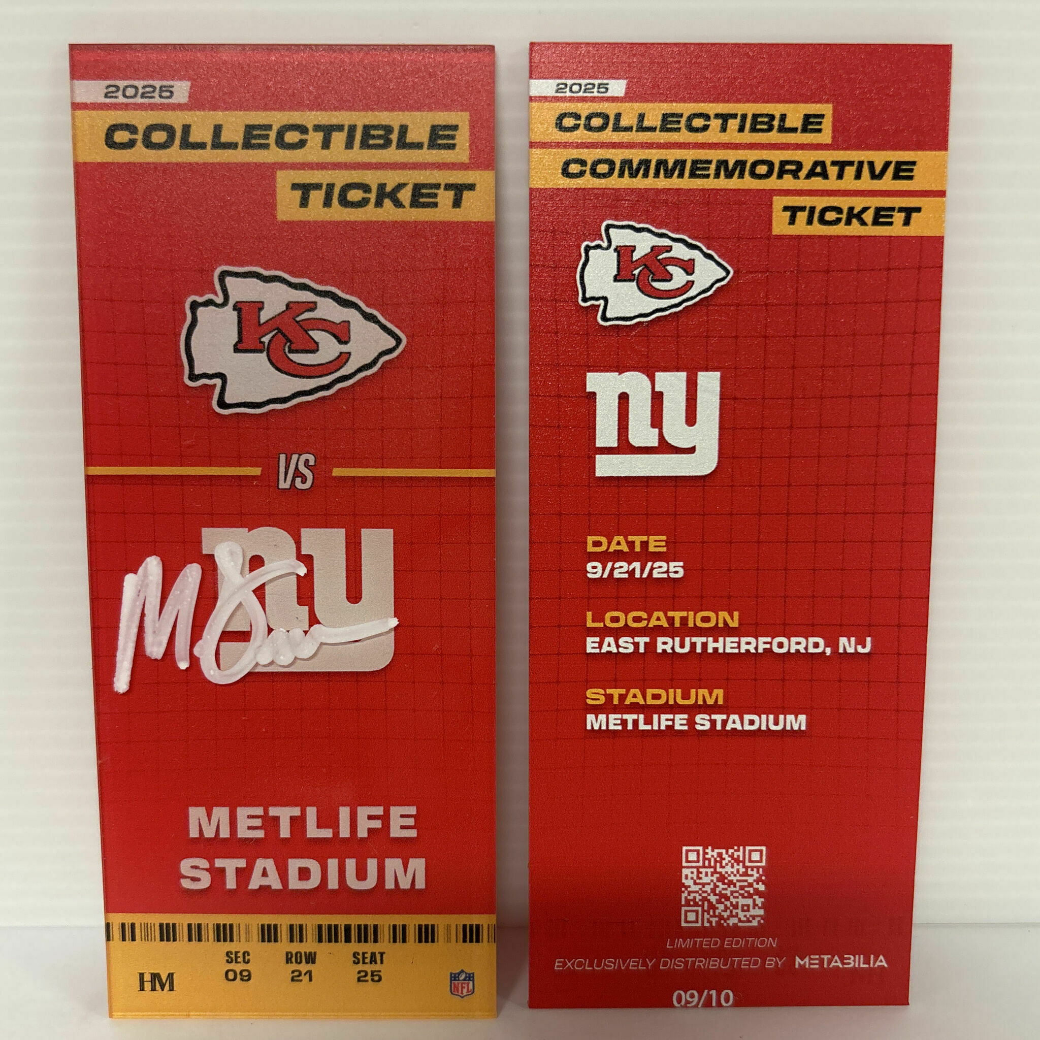 Mike Danna Signed Commemorative Ticket - Wk3 vs Giants
