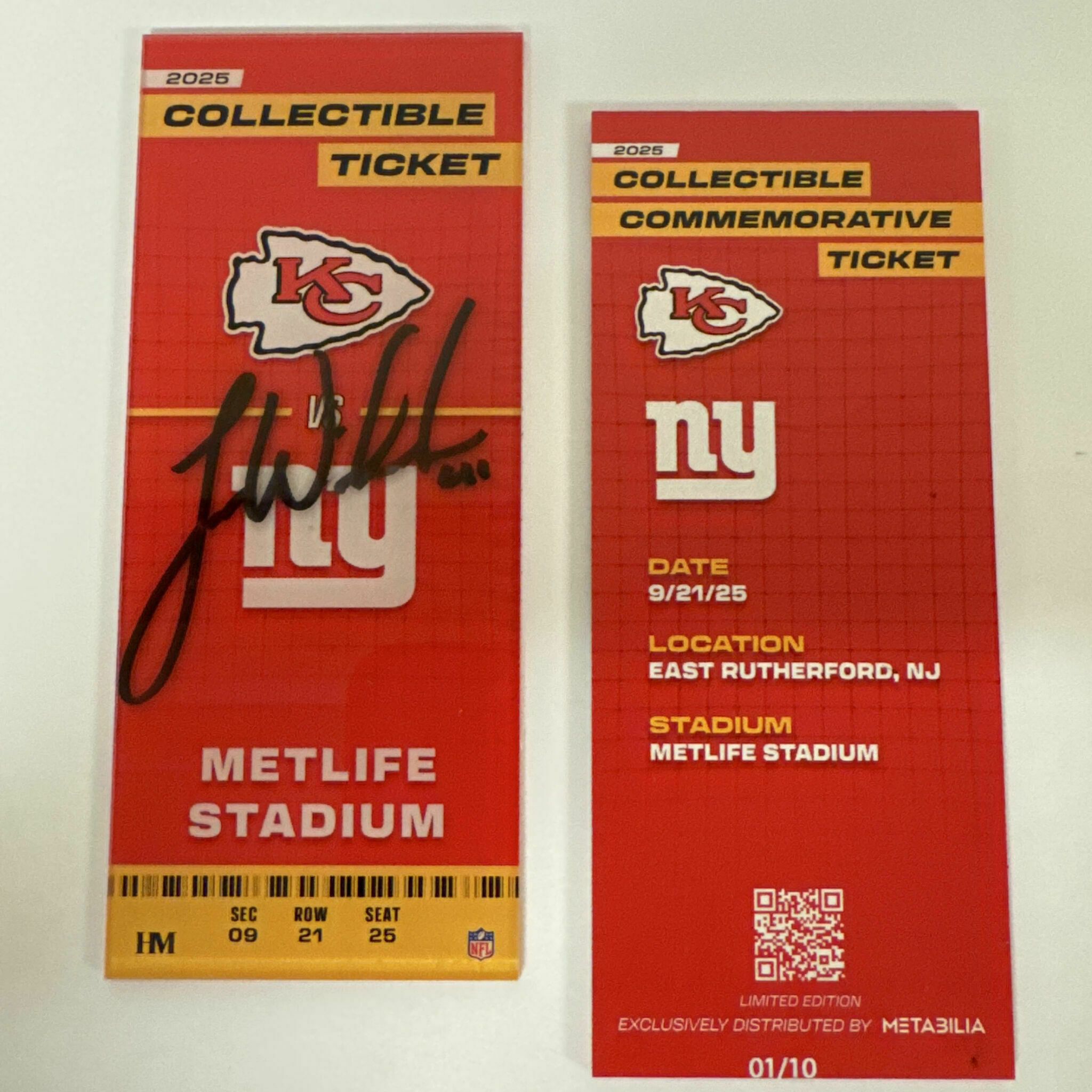 James Winchester Signed Commemorative Ticket - Wk3 vs Giants