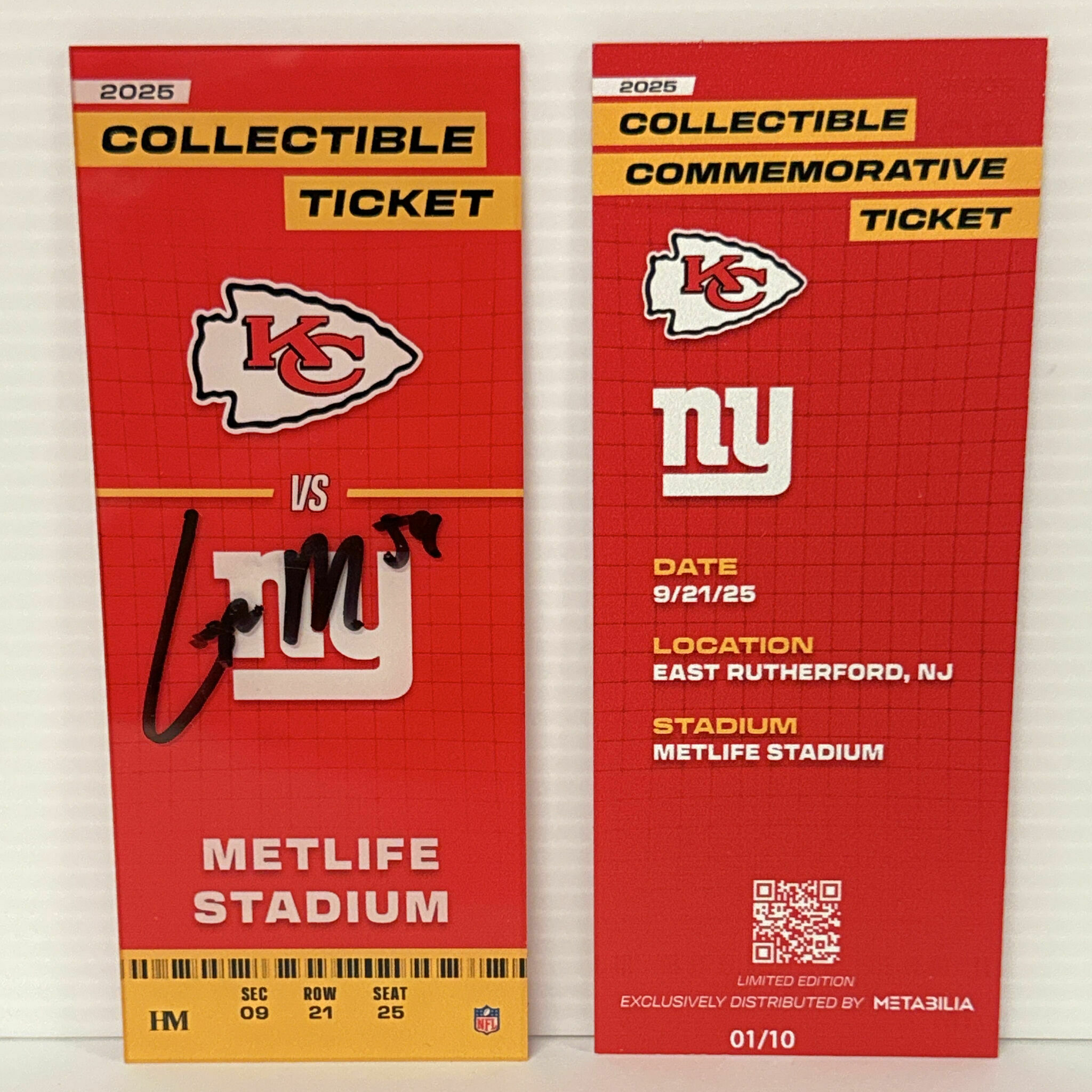 Cooper McDonald Signed Commemorative Ticket - Wk3 vs Giants