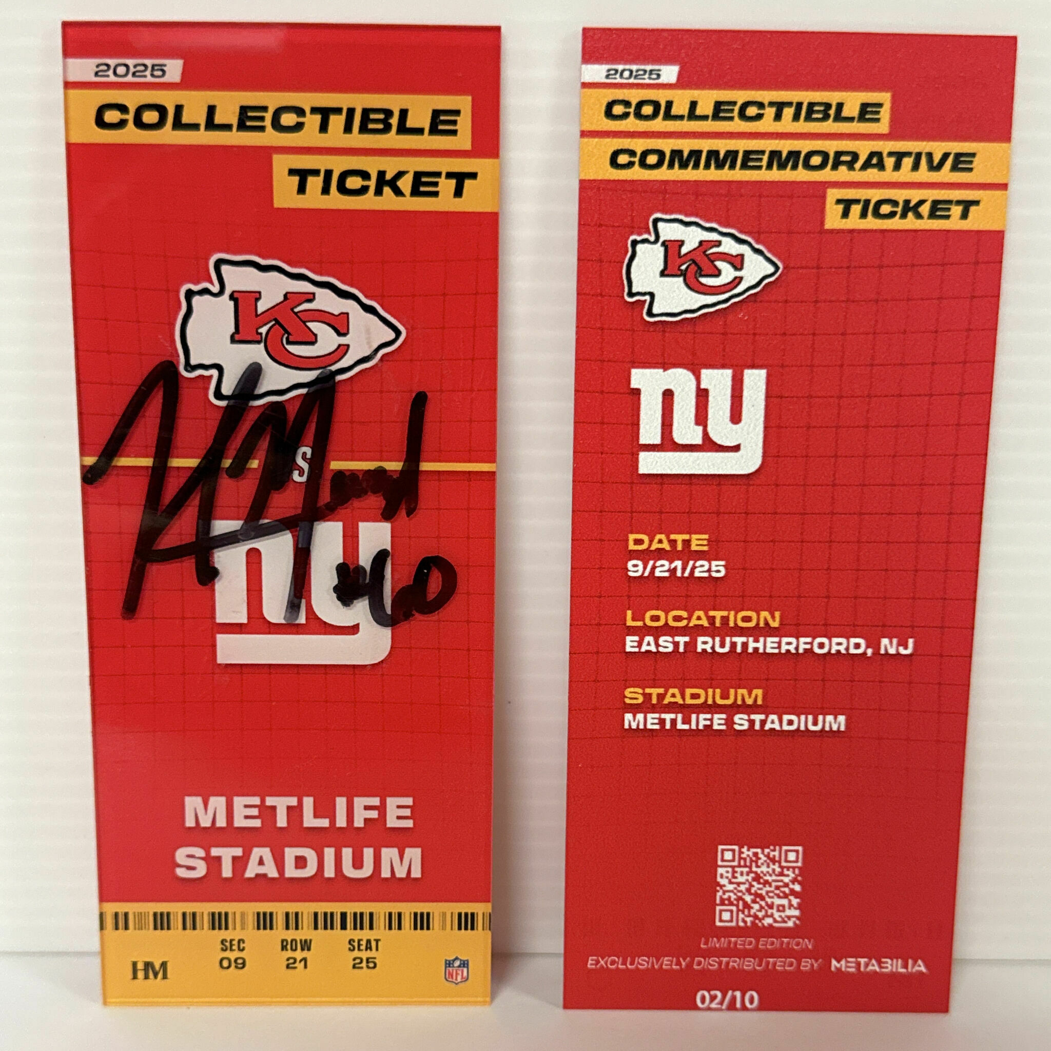 Hunter Nourzad Signed Commemorative Ticket - Wk3 vs Giants