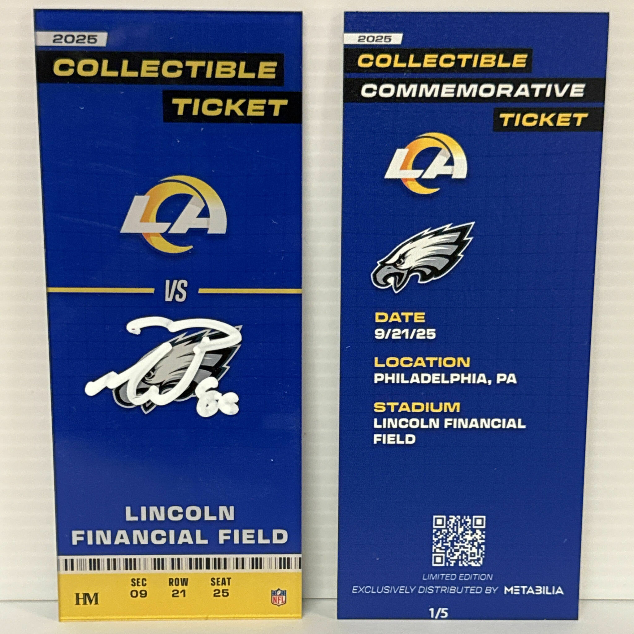 Colby Parkinson Signed Commemorative Ticket - Wk3 vs Eagles