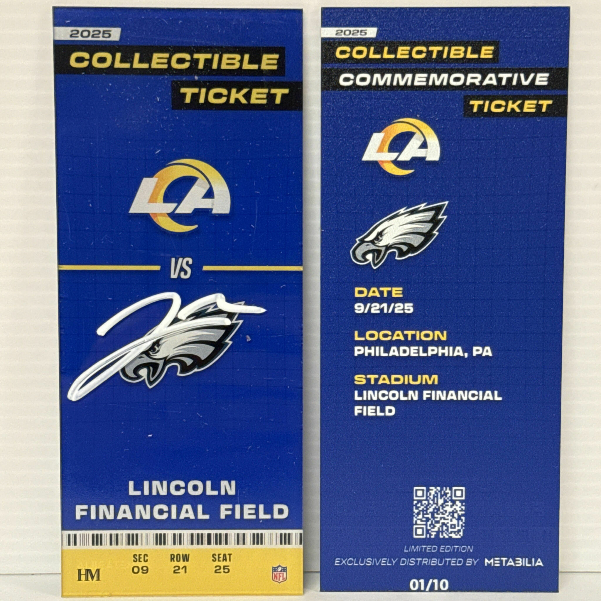 Jared Verse Signed Commemorative Ticket - Wk3 vs Eagles