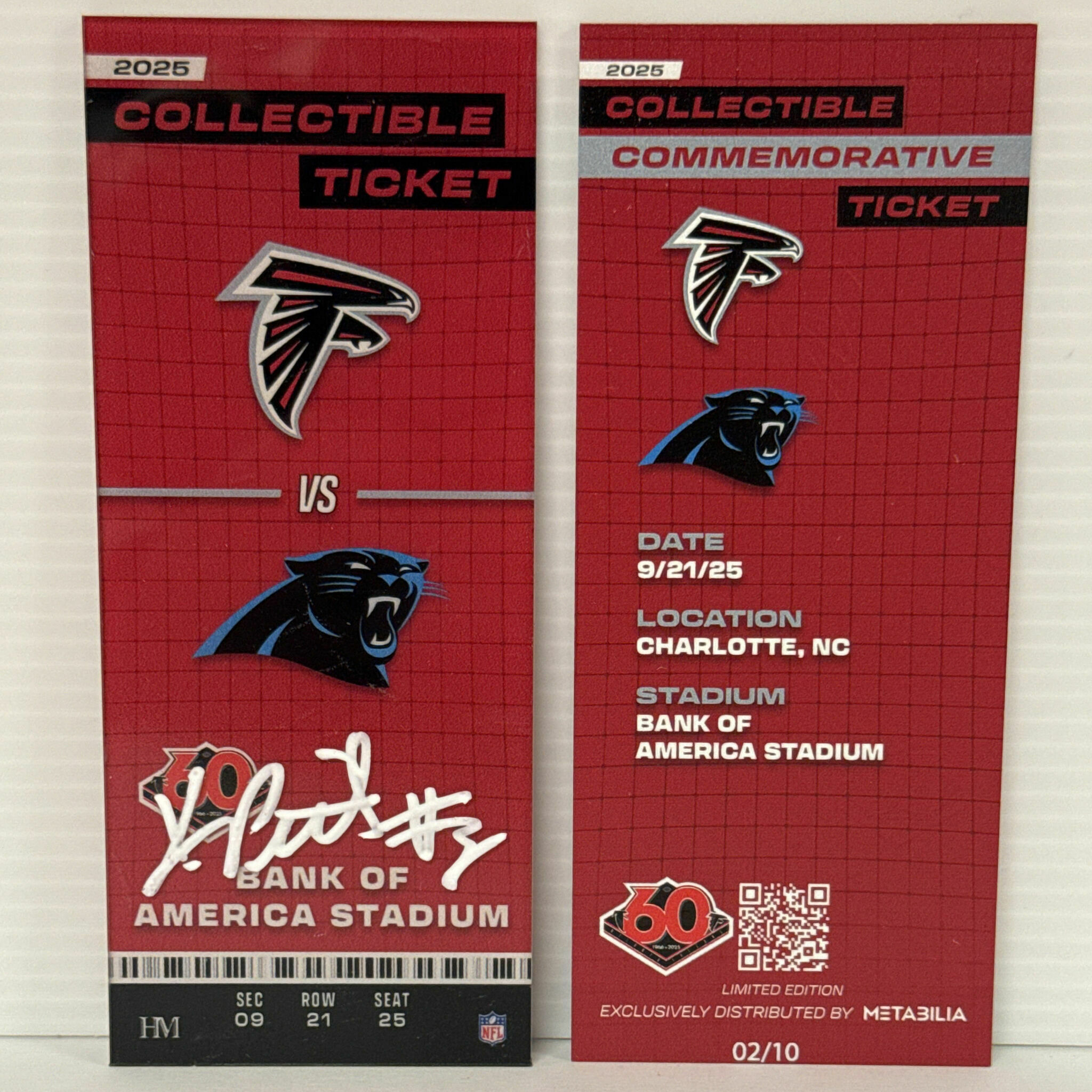 Kyle Pitts Signed Commemorative Ticket - Wk3 vs Panthers