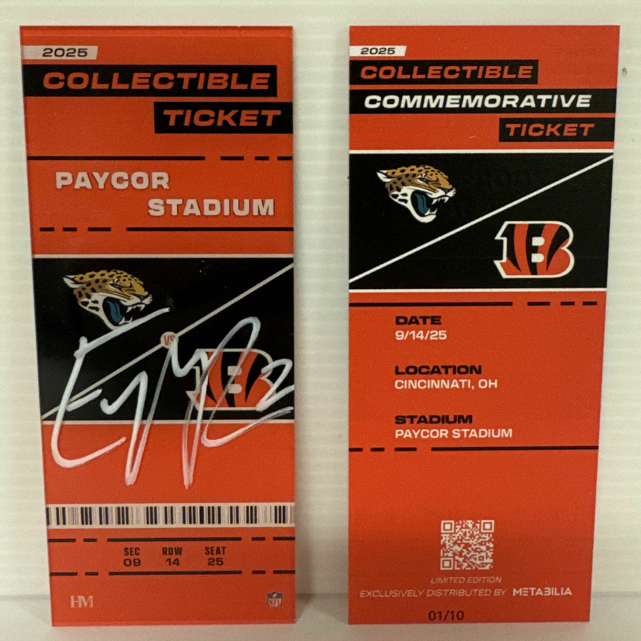 Evan McPherson Signed Commemorative Ticket - Wk2 vs Jags