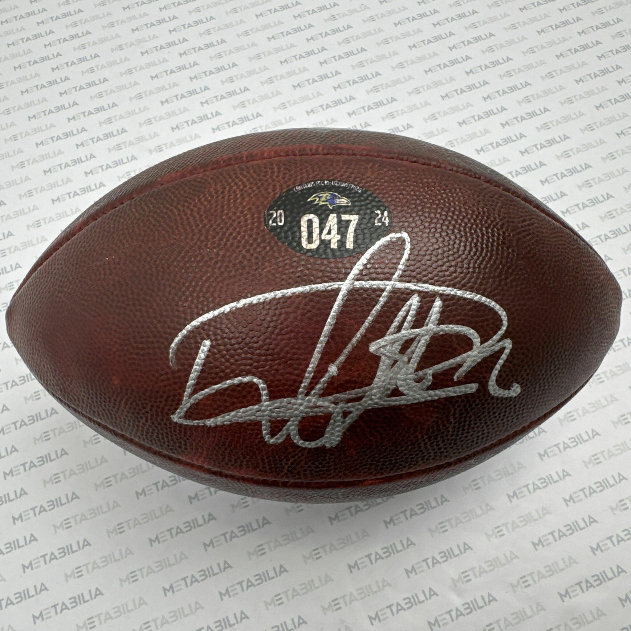 #22 Henry Signed PHOTOMATCHED Ravens Game-Used Ball #047 vs LAC