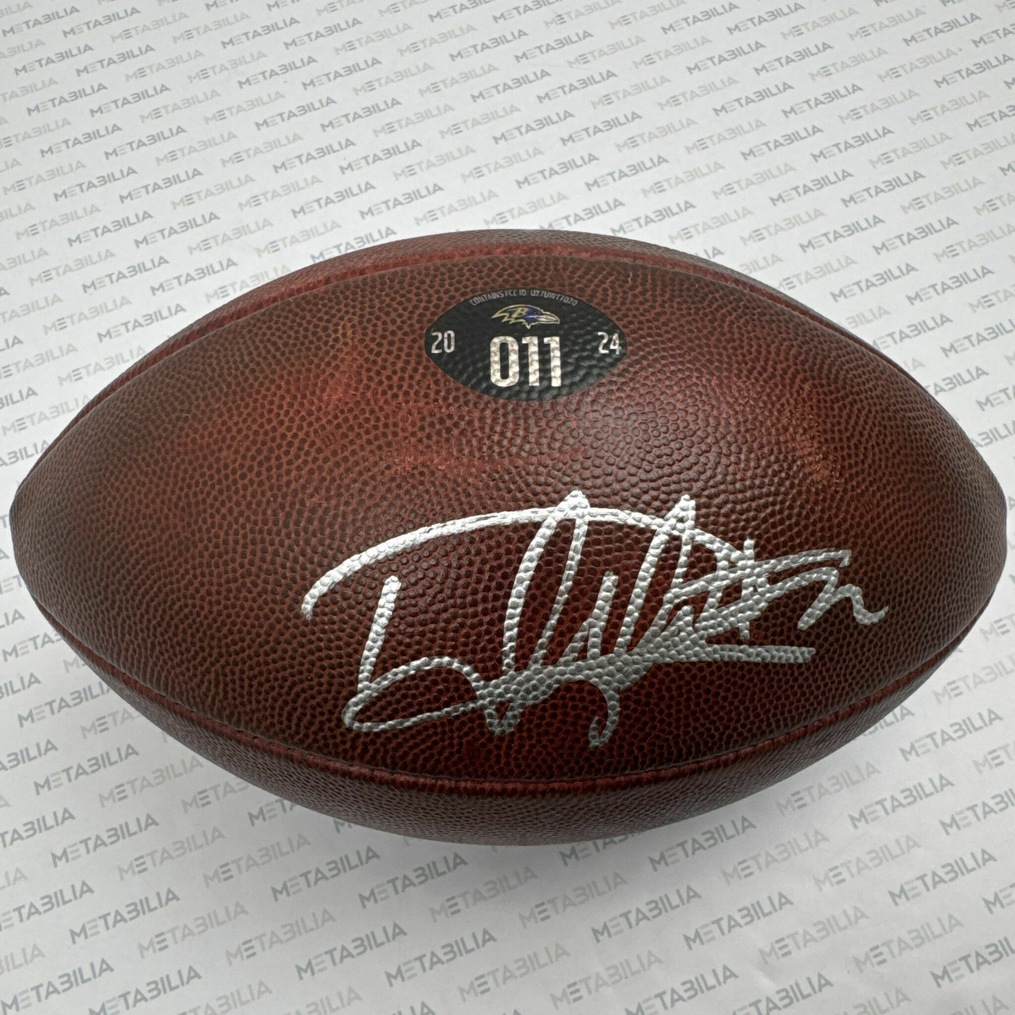 #22 Henry Signed PHOTOMATCHED Ravens Game-Used Ball #011 vs Texans