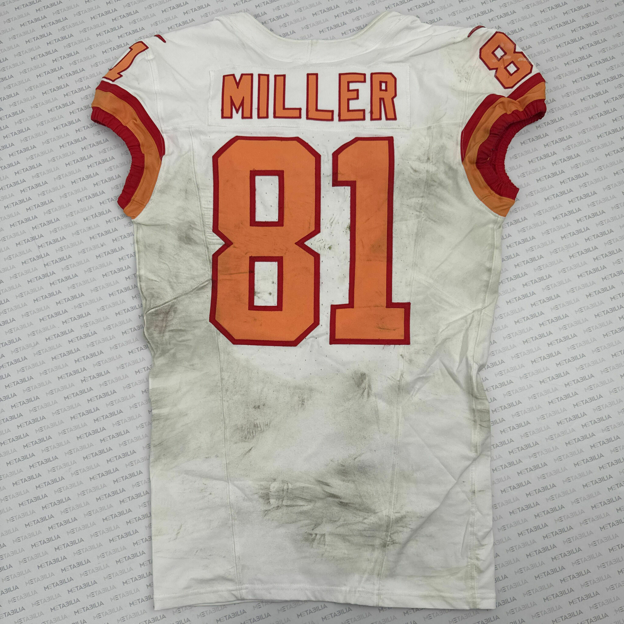 #81 Ryan Miller 1976 Style Game-Worn Jersey vs NYJ