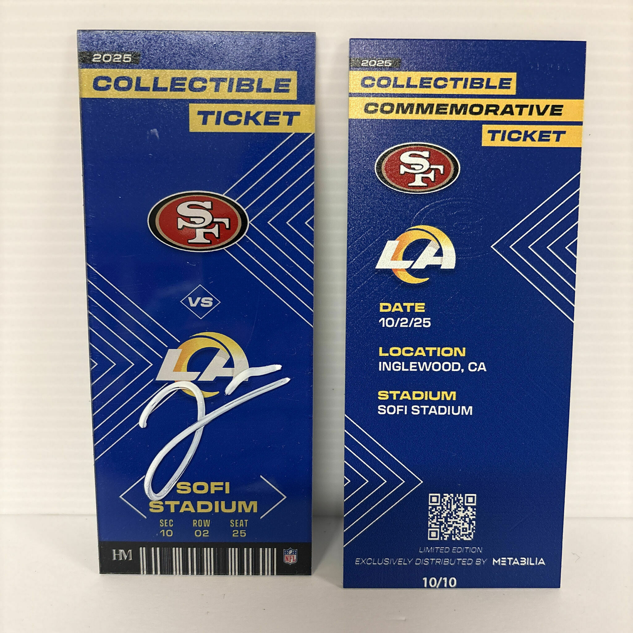 Jared Verse Signed Commemorative Ticket - Wk5 vs 49ers