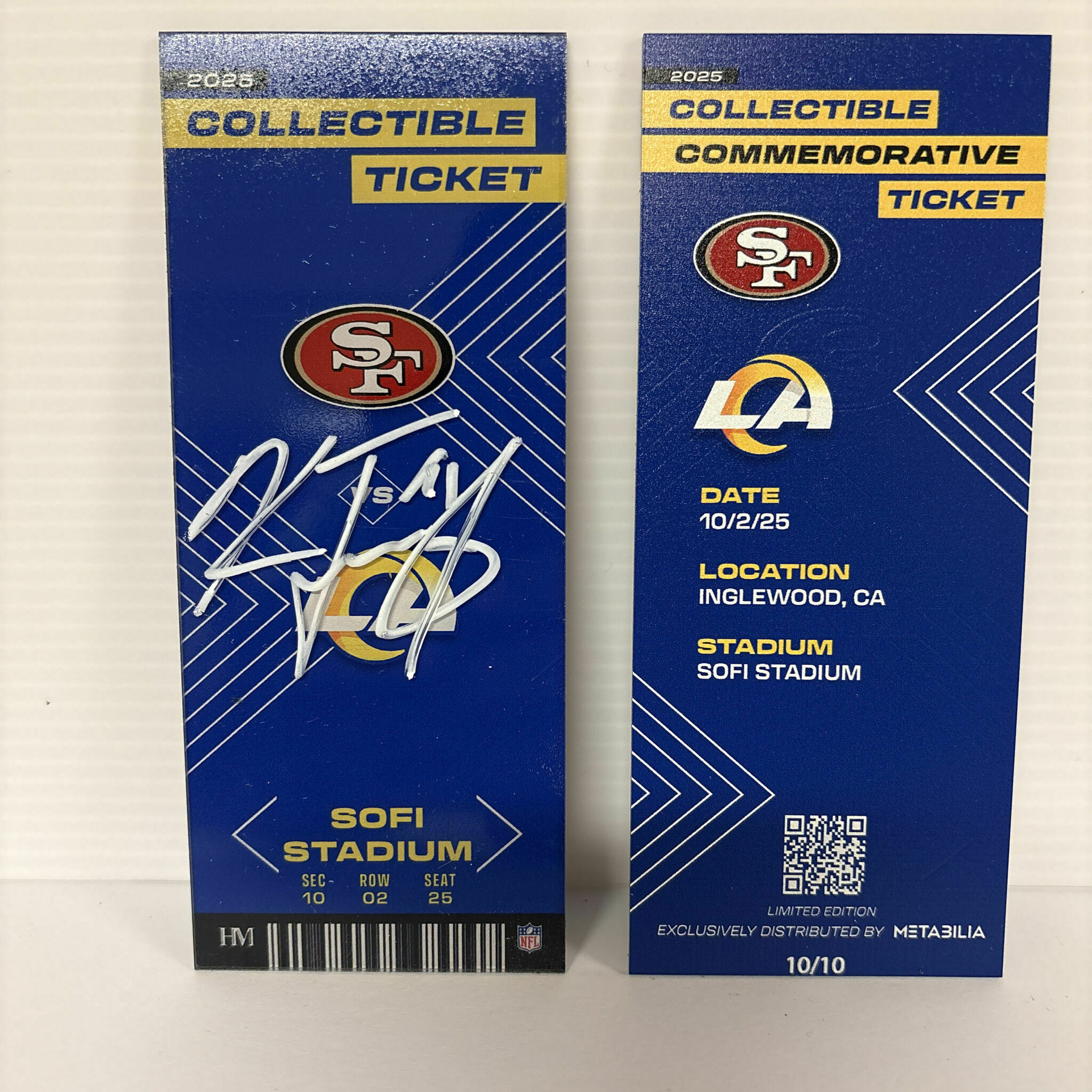 Kobie Turner Signed Commemorative Ticket - Wk5 vs 49ers