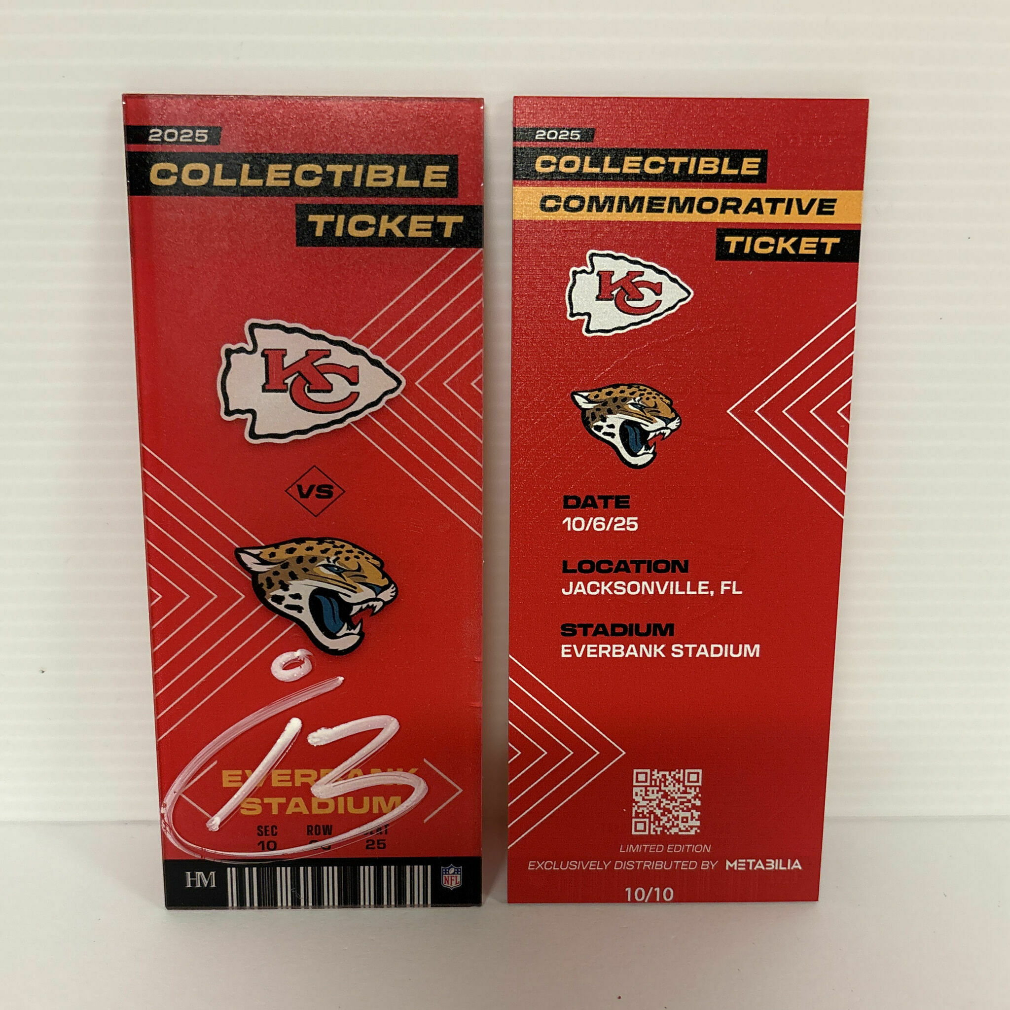Nazeeh Johnson Signed Commemorative Ticket - Wk5 vs Jaguars