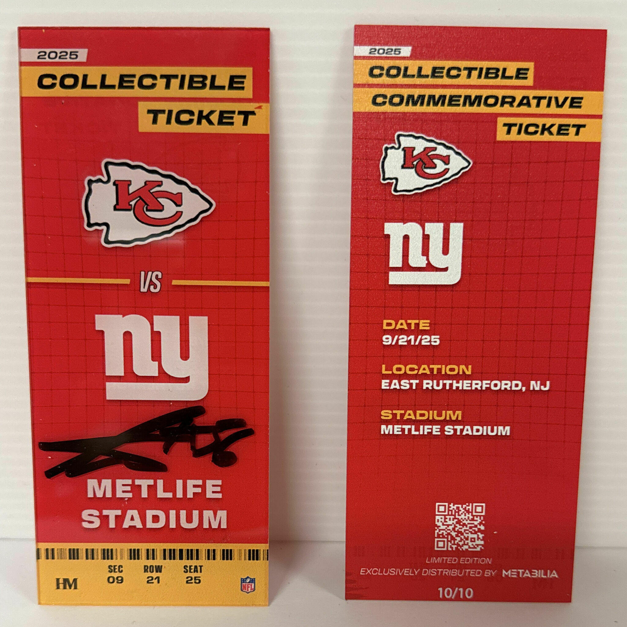 George Karlaftis Signed Commemorative Ticket - Wk3 vs Giants