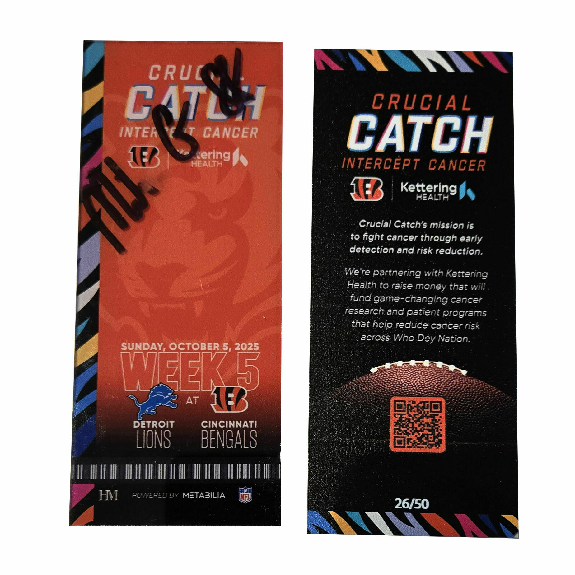 Mike Gesicki Signed Commemorative Ticket - Crucial Catch 2025