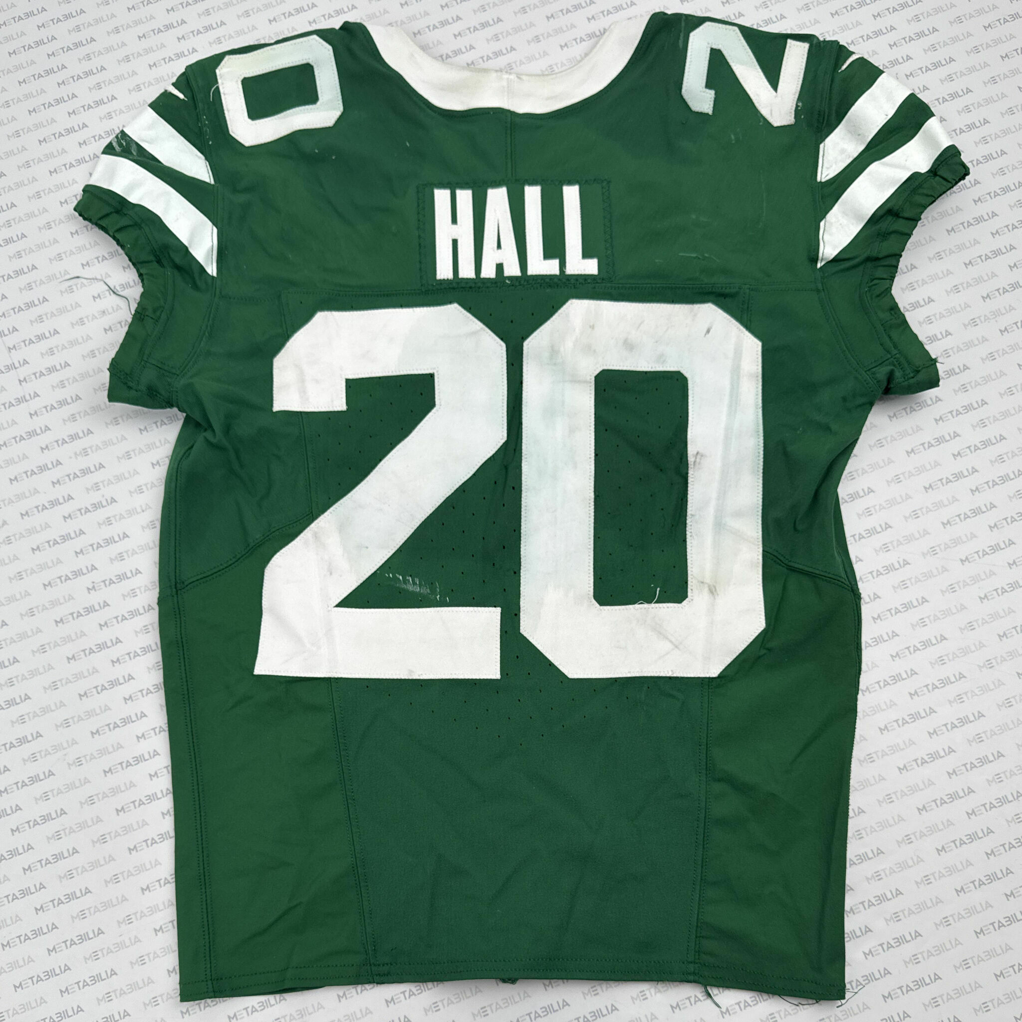 #20 Hall Game-Worn Jersey vs Bills