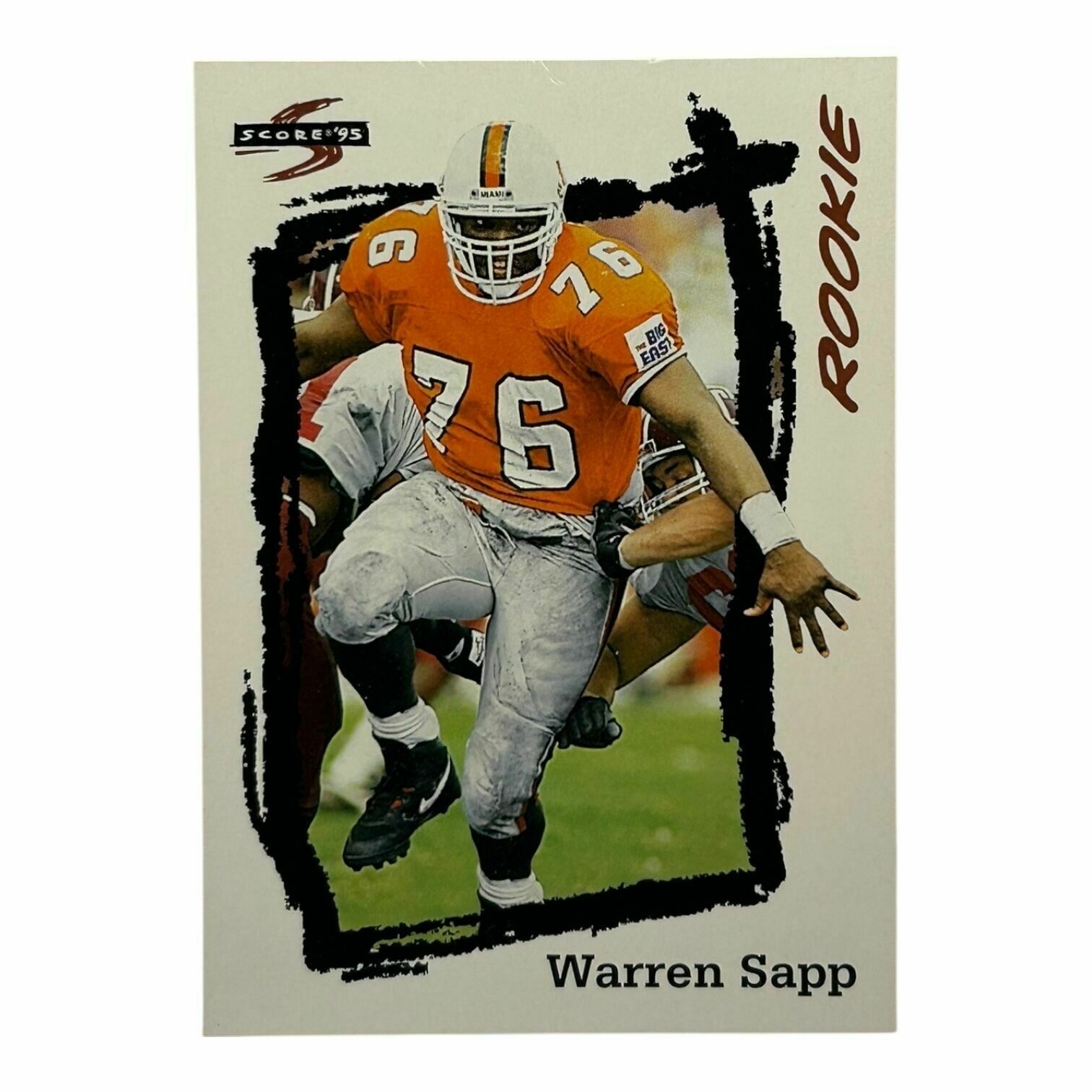 Warren Sapp 1995 Pinnacle Score Football Rookie Trading Card