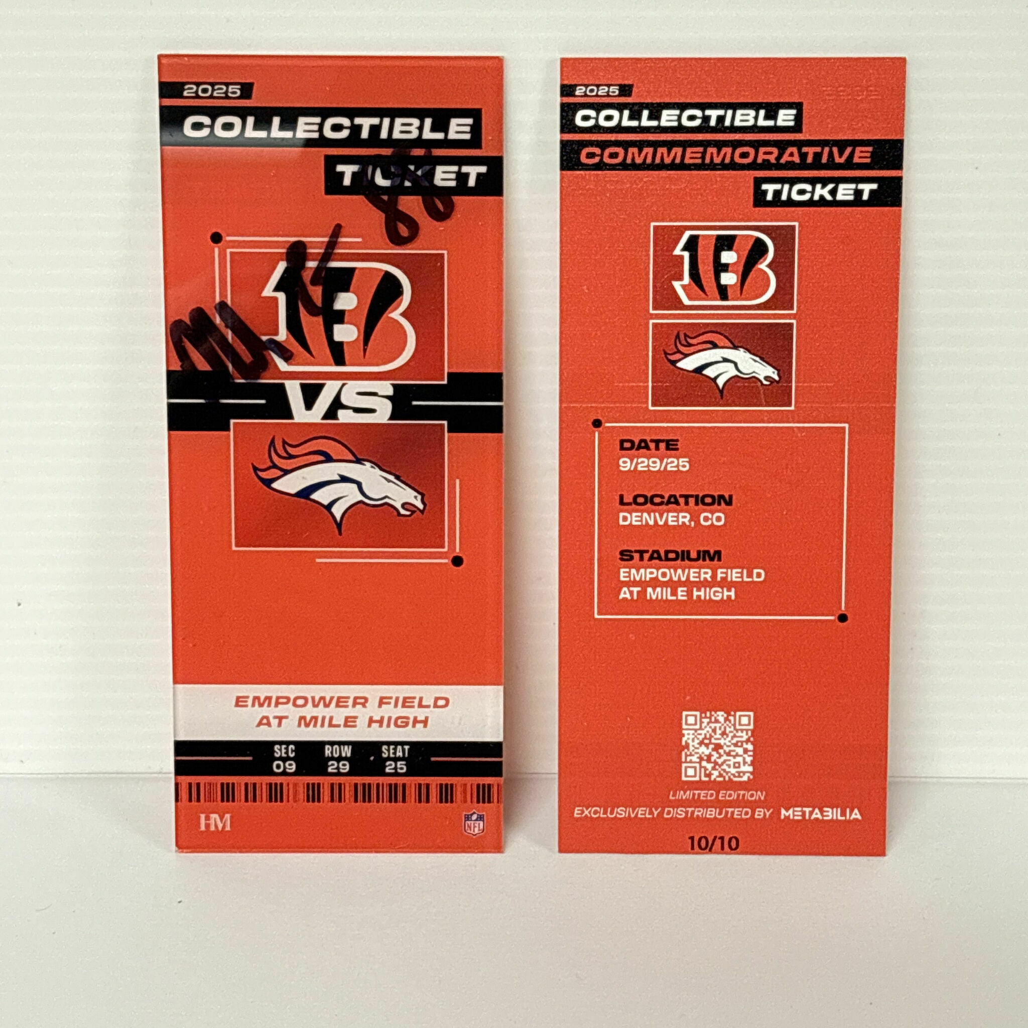 Mike Gesicki Signed Commemorative Ticket - Wk4 vs Broncos