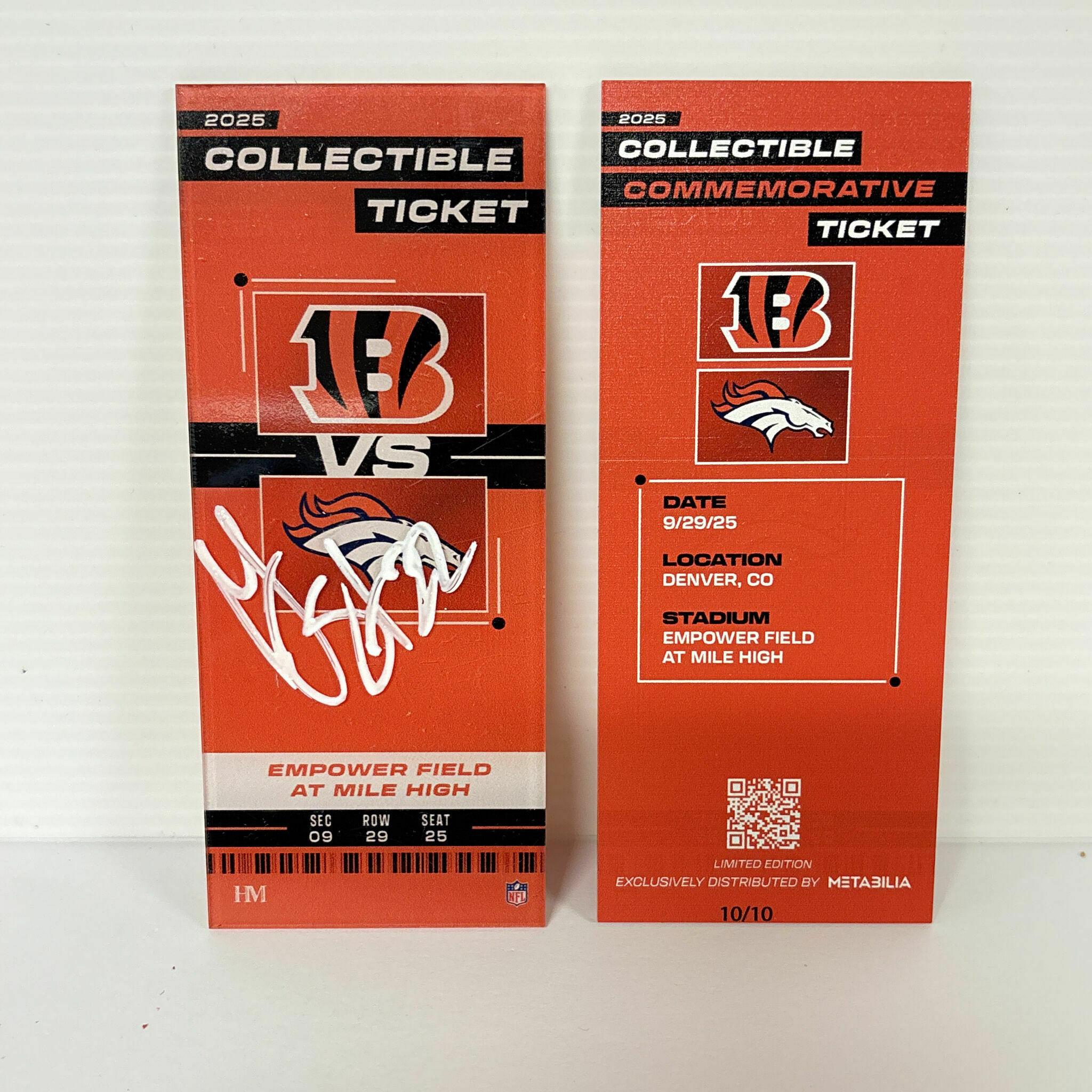 Geno Stone Signed Commemorative Ticket - Wk4 vs Broncos
