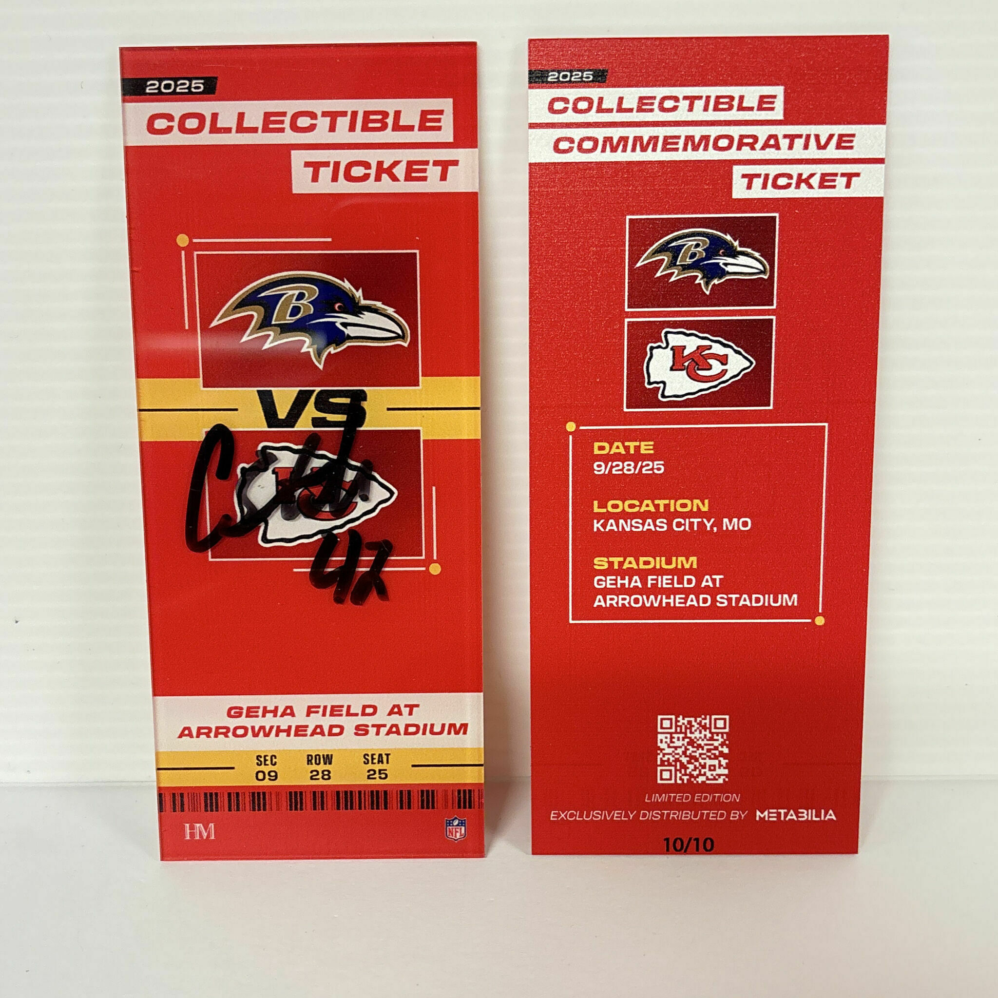 Carson Steele Signed Commemorative Ticket - Wk4 vs Ravens