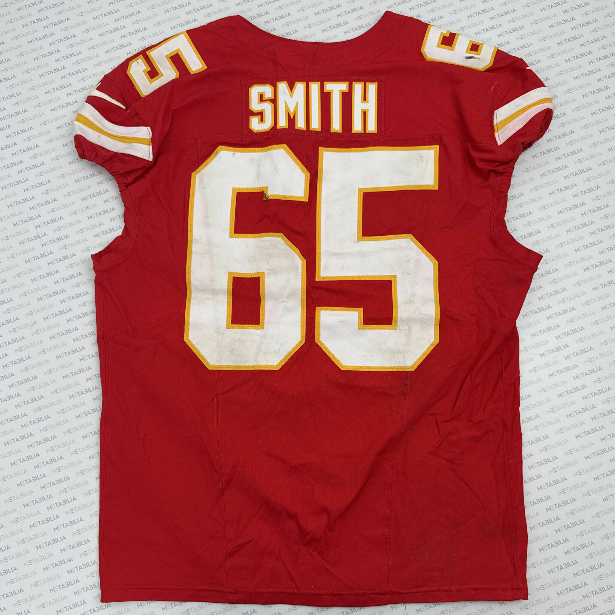 #65 Trey Smith Game-Worn Jersey vs BAL