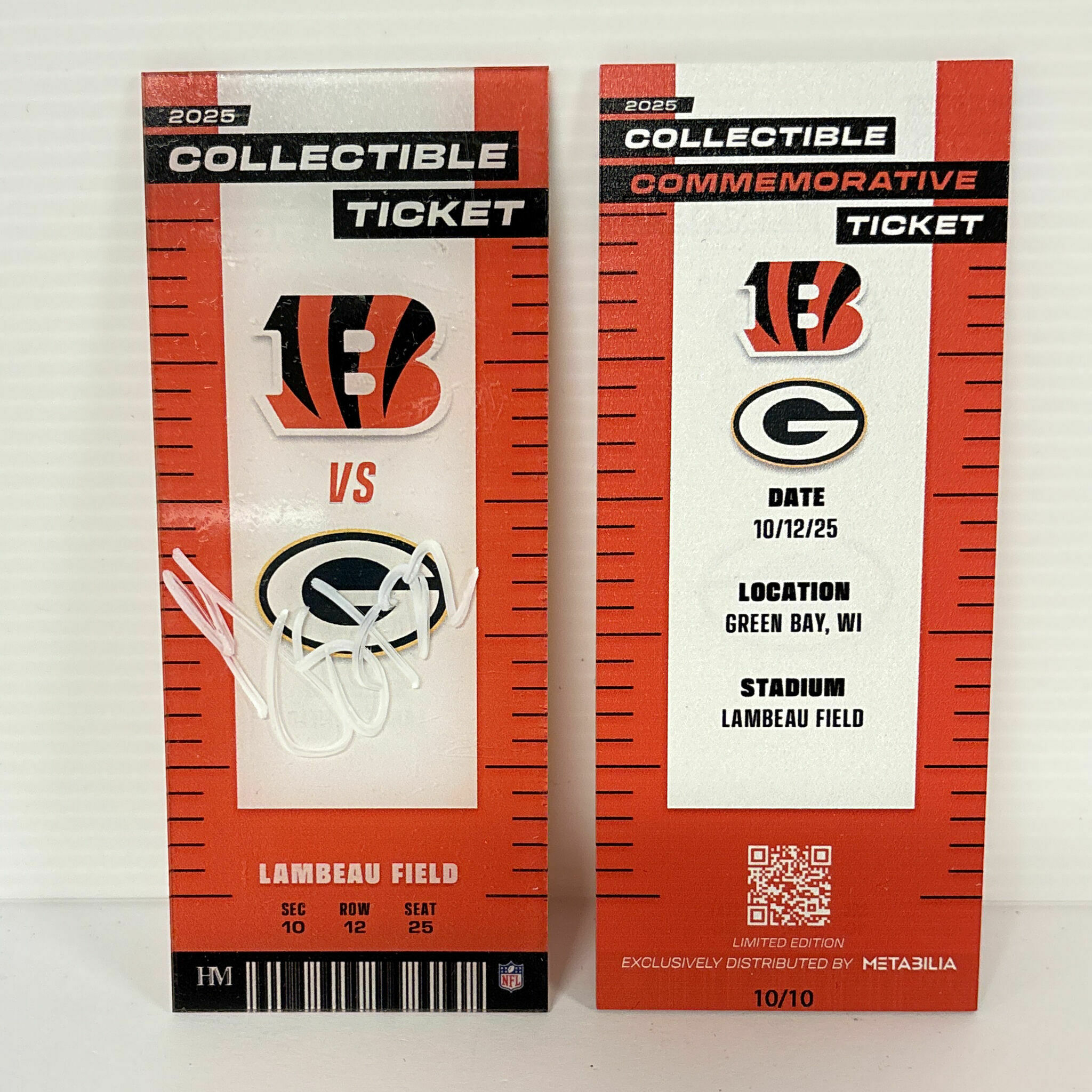 Geno Stone Signed Commemorative Ticket - Wk6 vs Packers