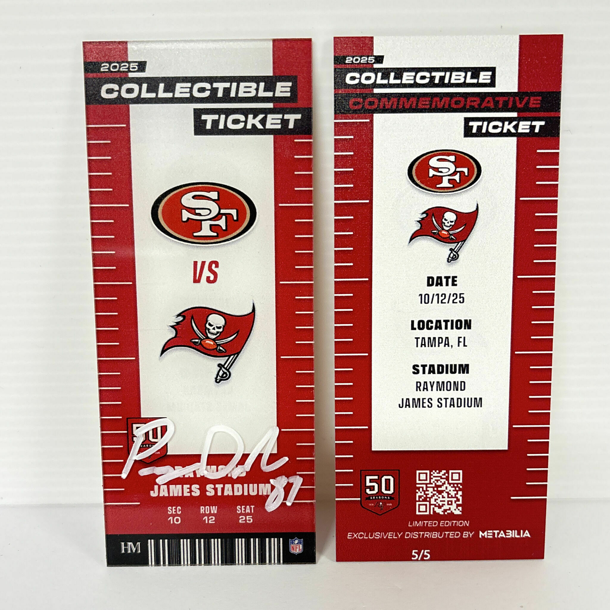 Payne Durham Signed Commemorative Ticket - Wk6 vs 49ers