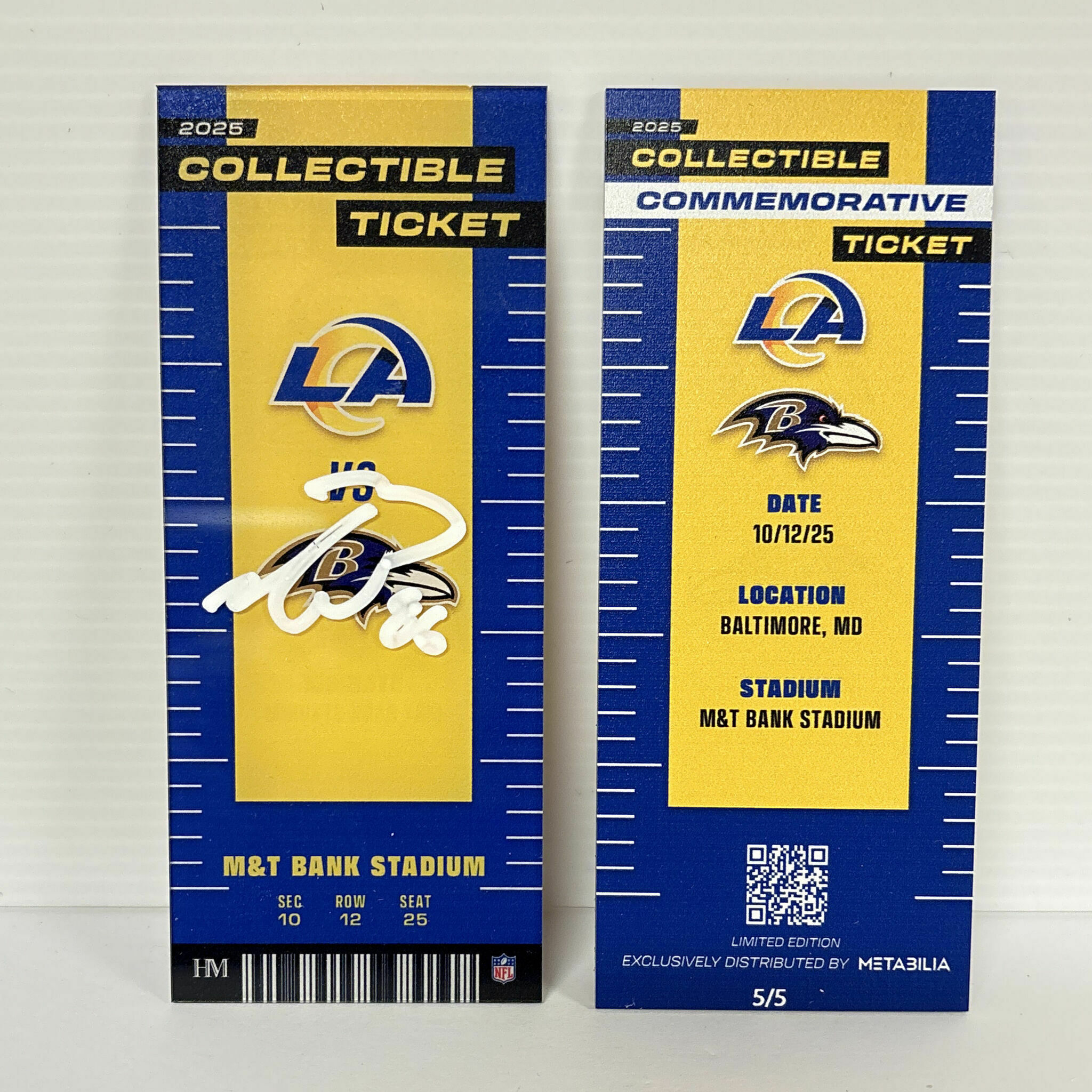 Colby Parkinson Signed Commemorative Ticket -  Wk6 vs Ravens