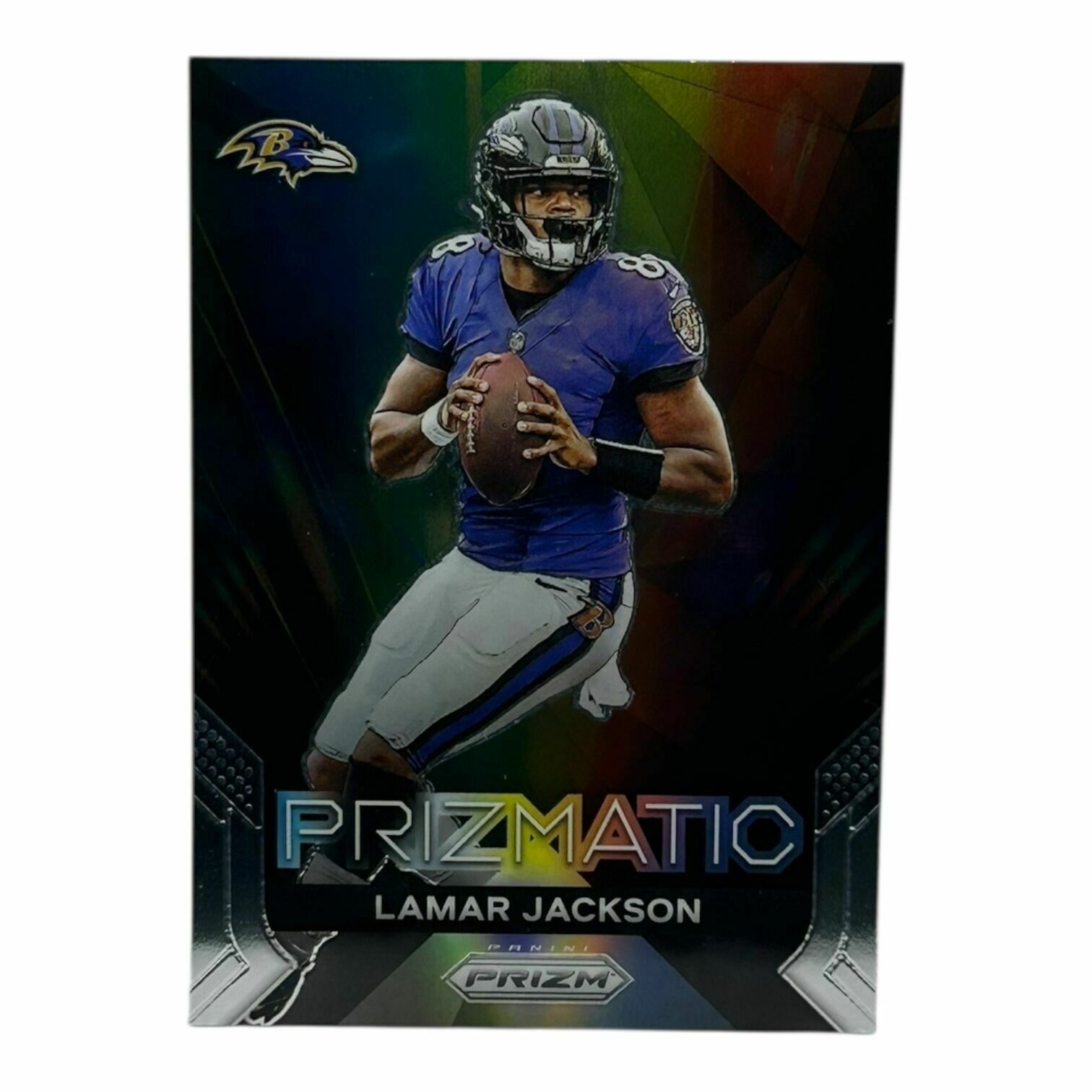 Lamar Jackson 2023 Panini Prizm Football Prizmatic Trading Card