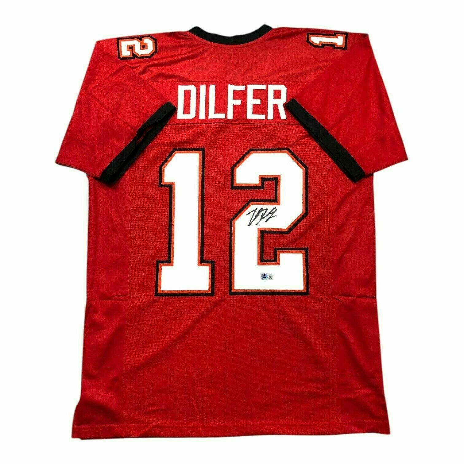 Trent Dilfer Autographed Custom Red Jersey - Beckett