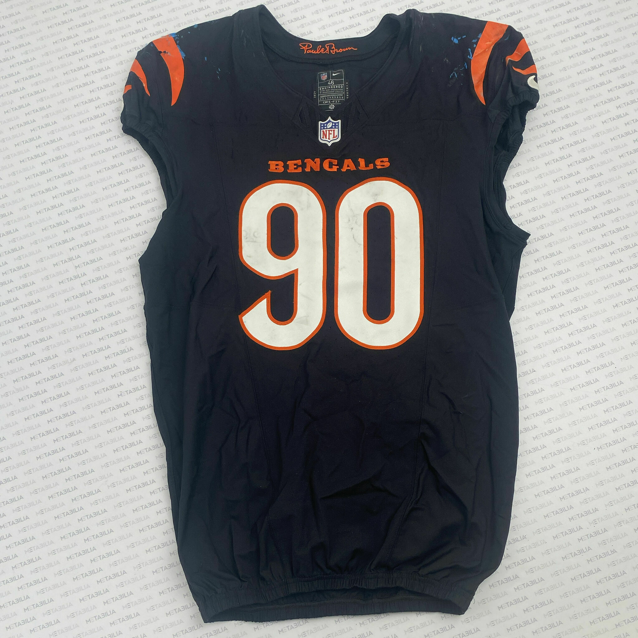 #90 Kris Jenkins Jr. Game-Worn Jersey vs Lions