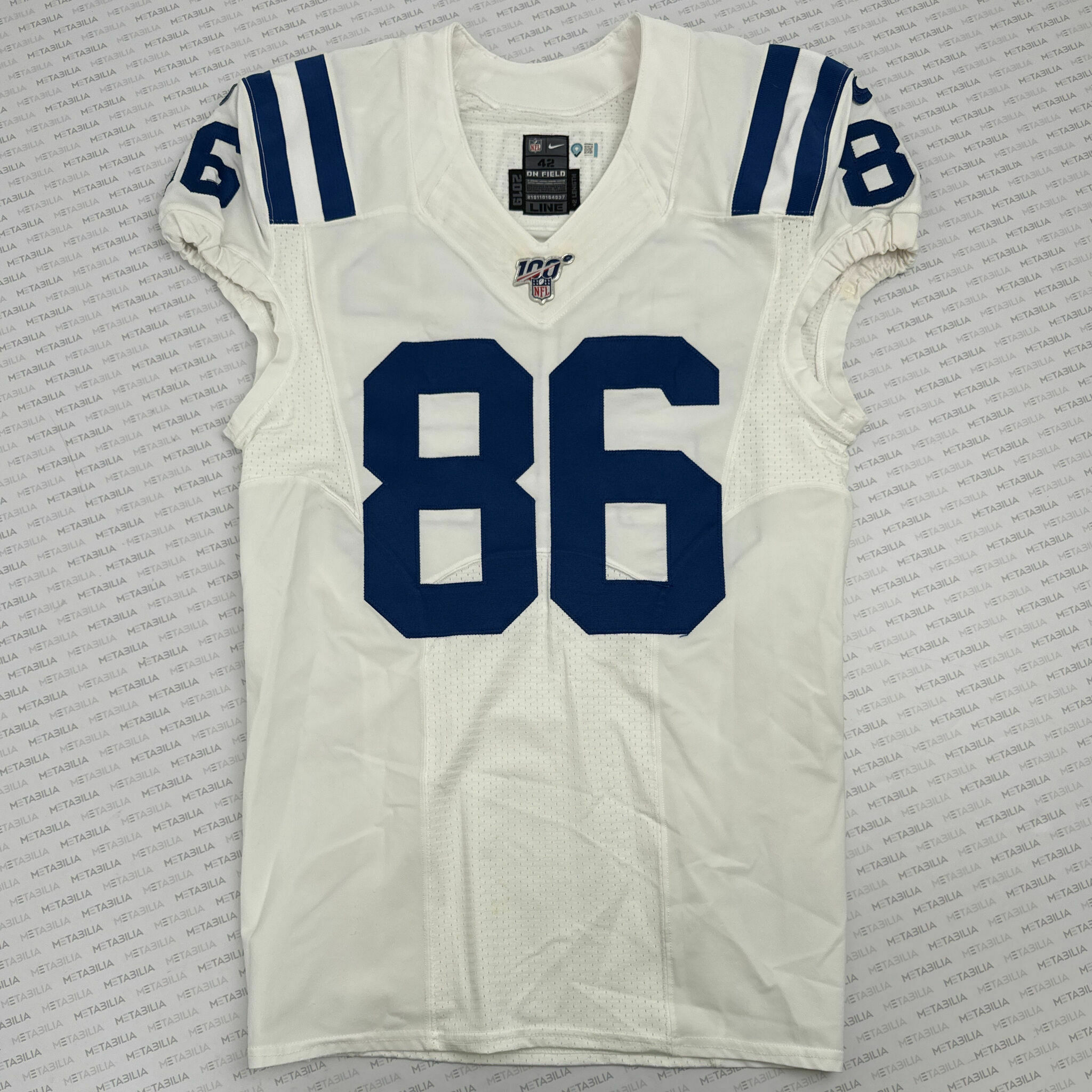 #86 Inman Team-Issued White Jersey